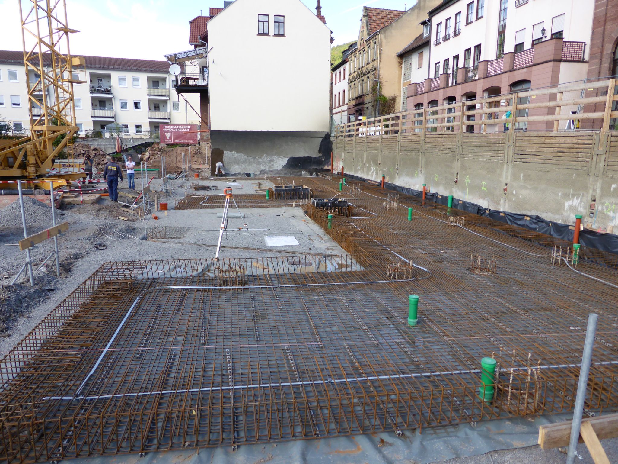 Einbringung der Bodenplatte