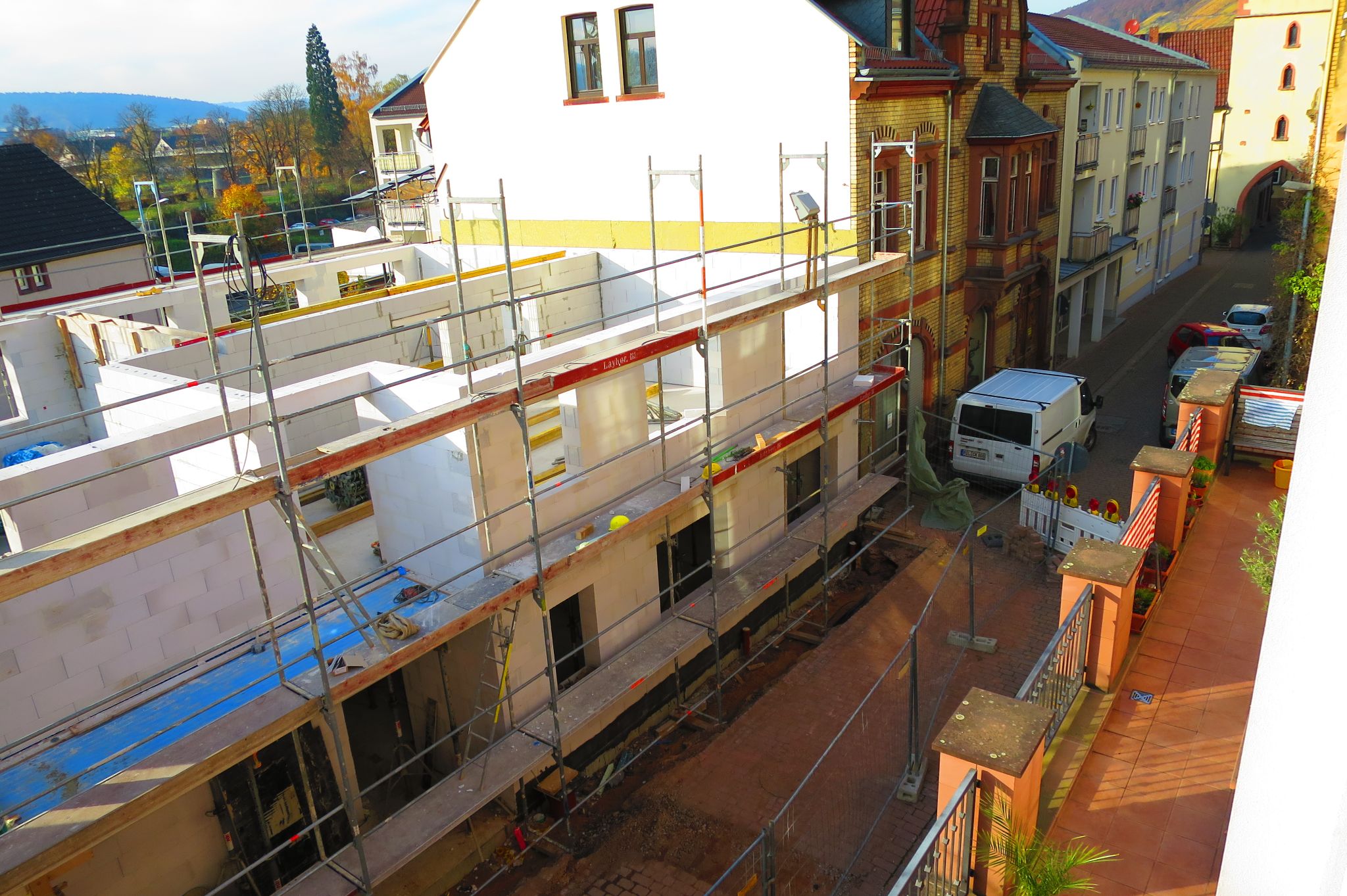 Bau des 1. Obergeschosses