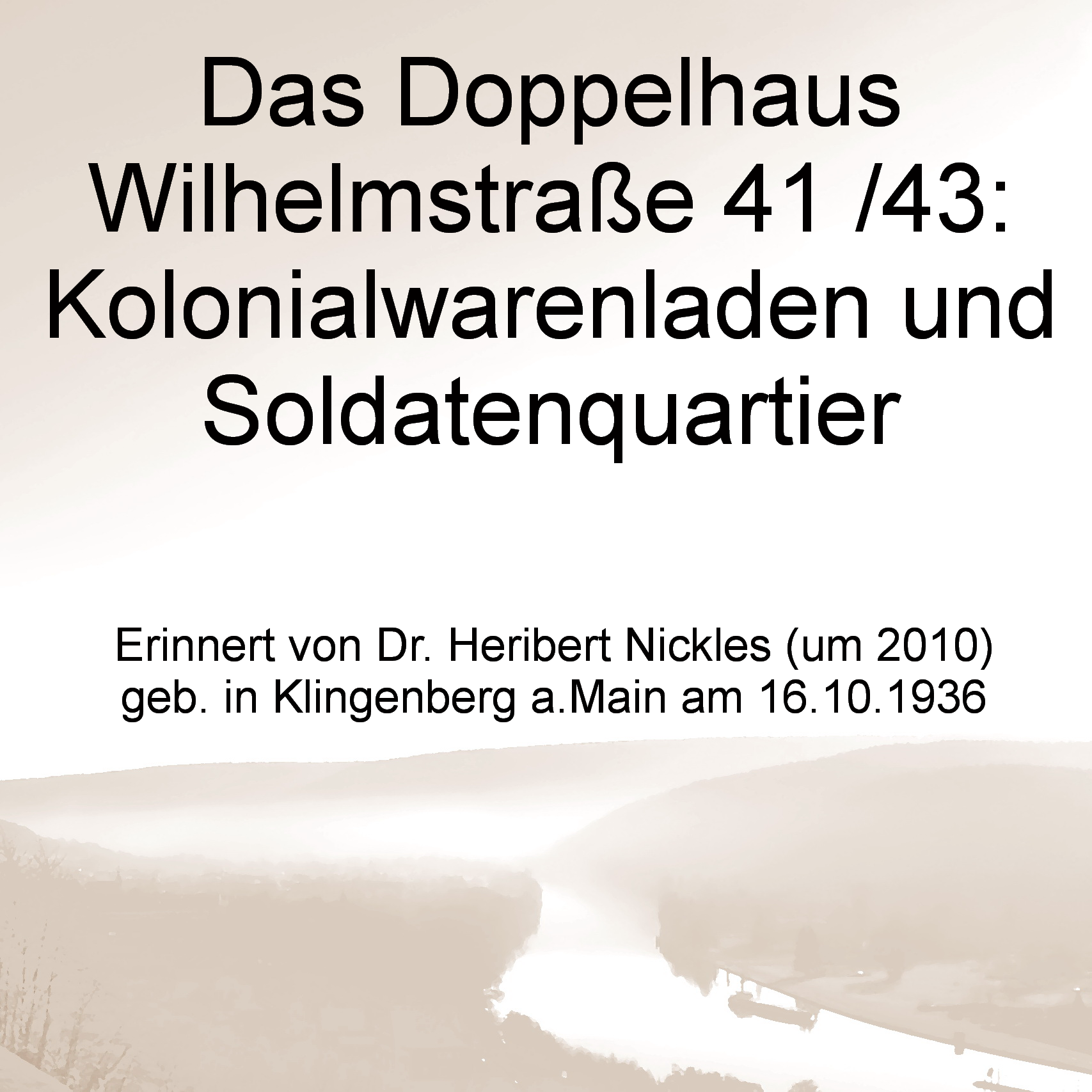 Z Erinnerungen an die Wilhelmstr 41 43