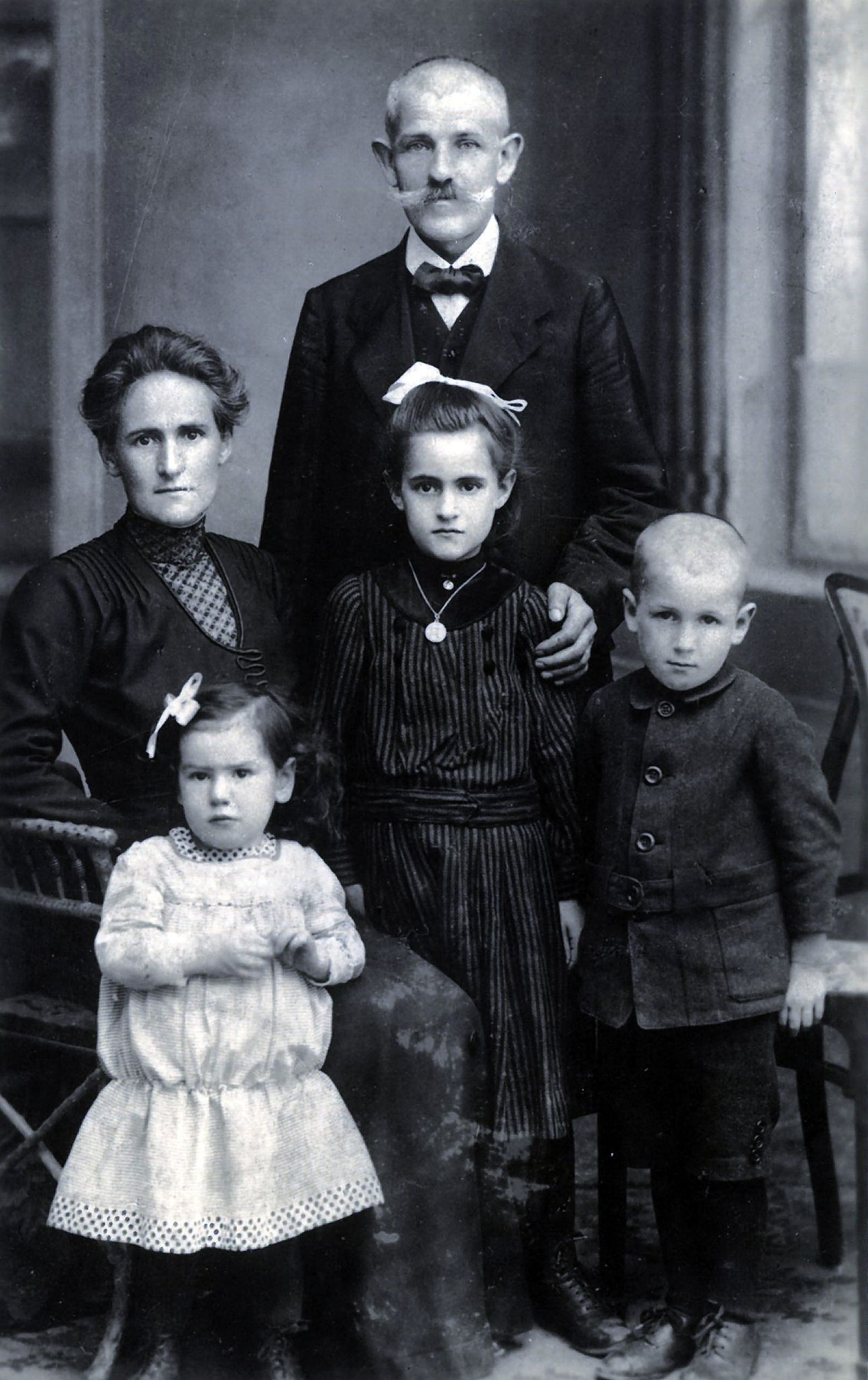 Gruppenbild Familie Klingenberger um 1919