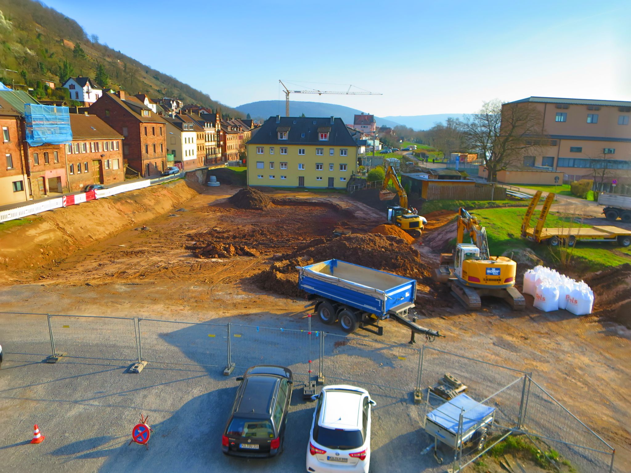 Das Rathausumfeld vor der Neubebauung