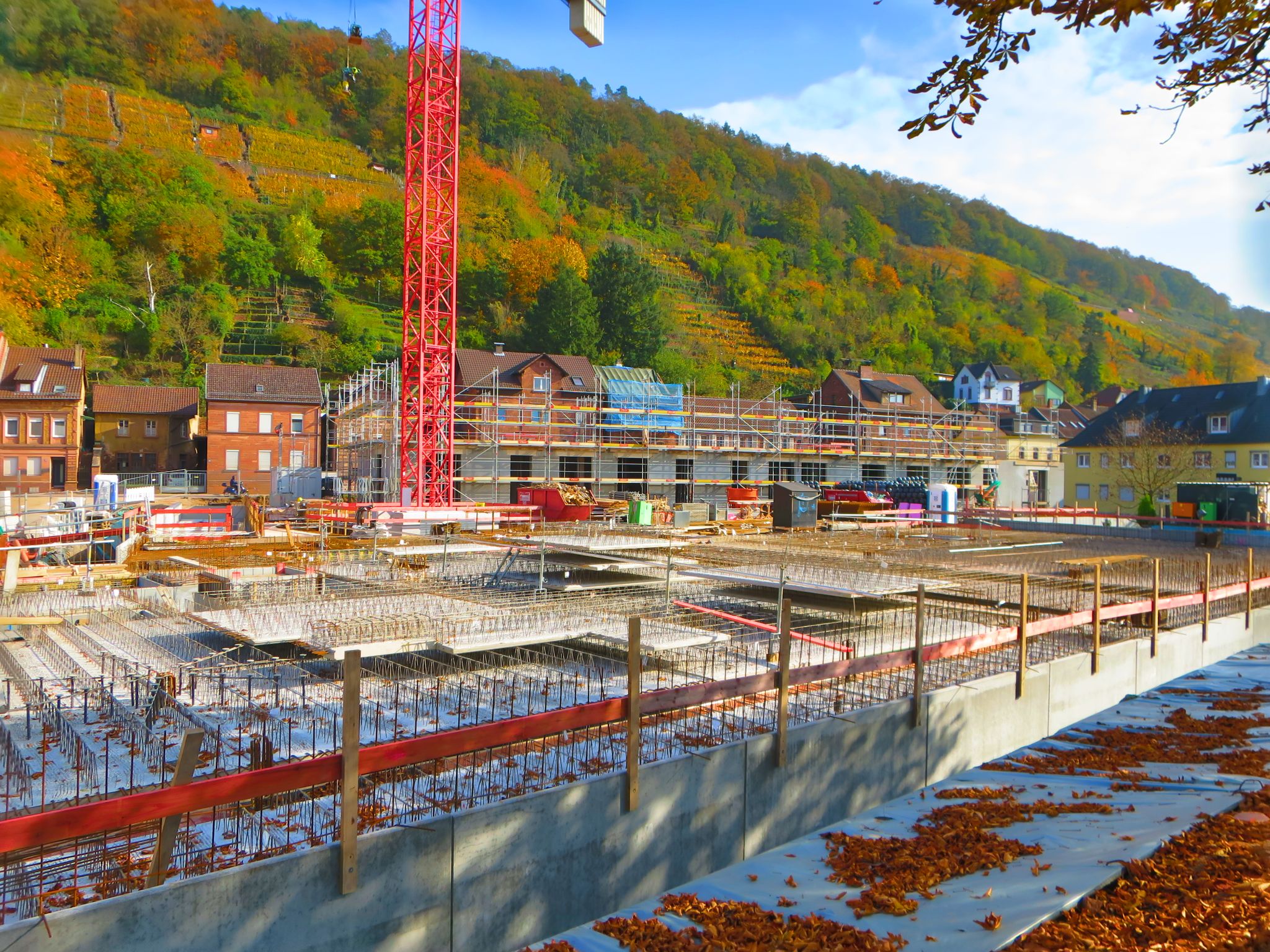 Blick auf die Baustelle