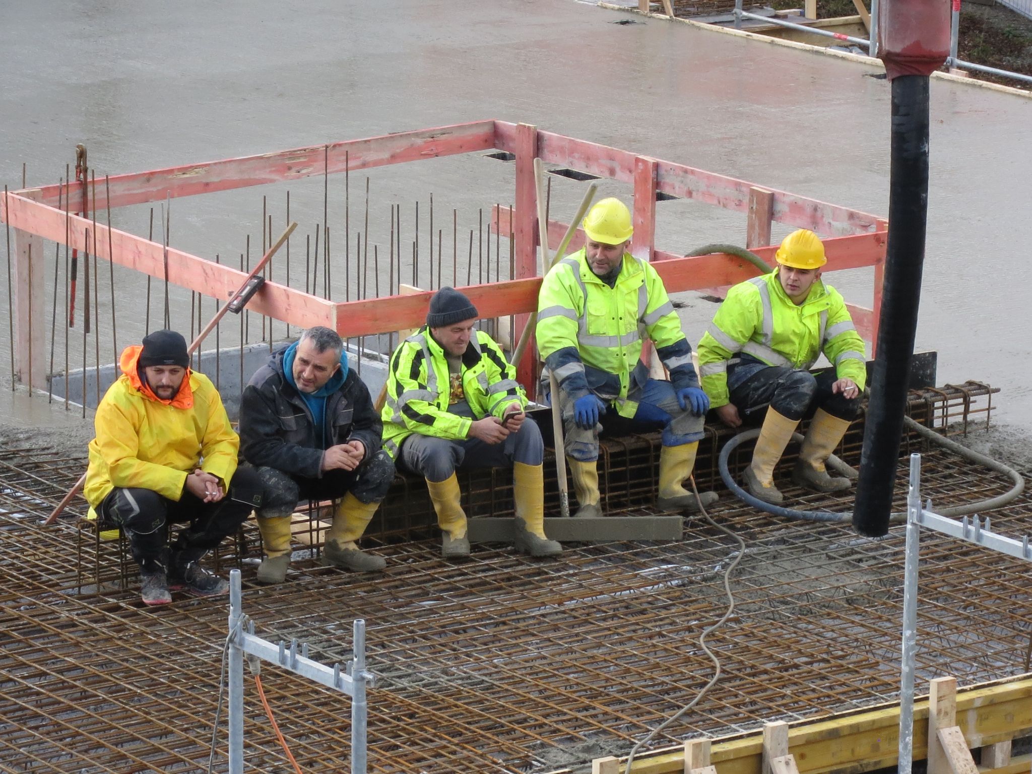 Warten auf neuen Beton