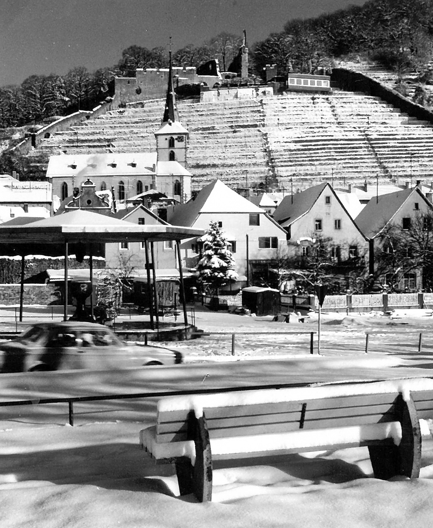 Stadtansicht im Winter