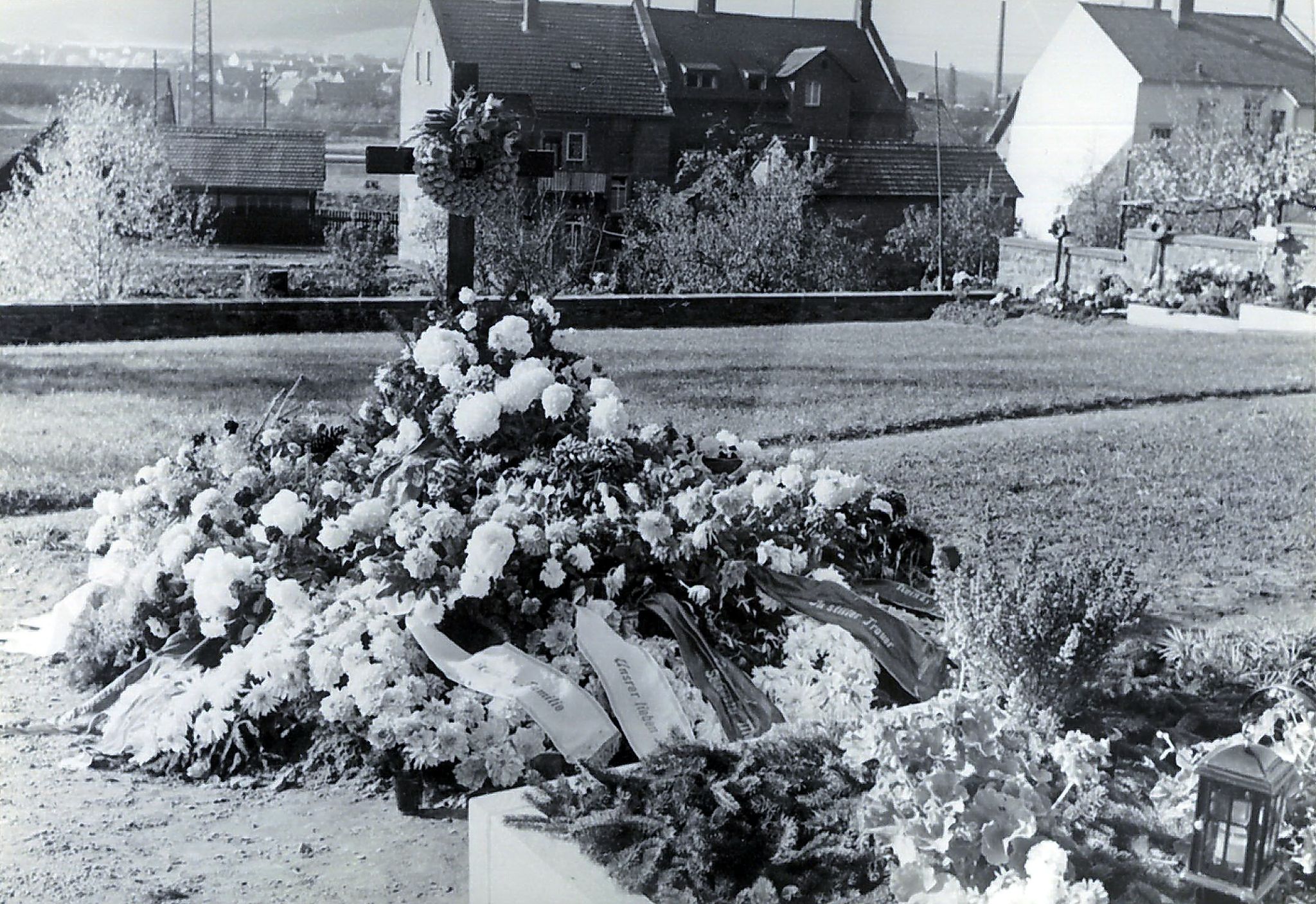 Der neu angelegte Friedhofsteil 1946