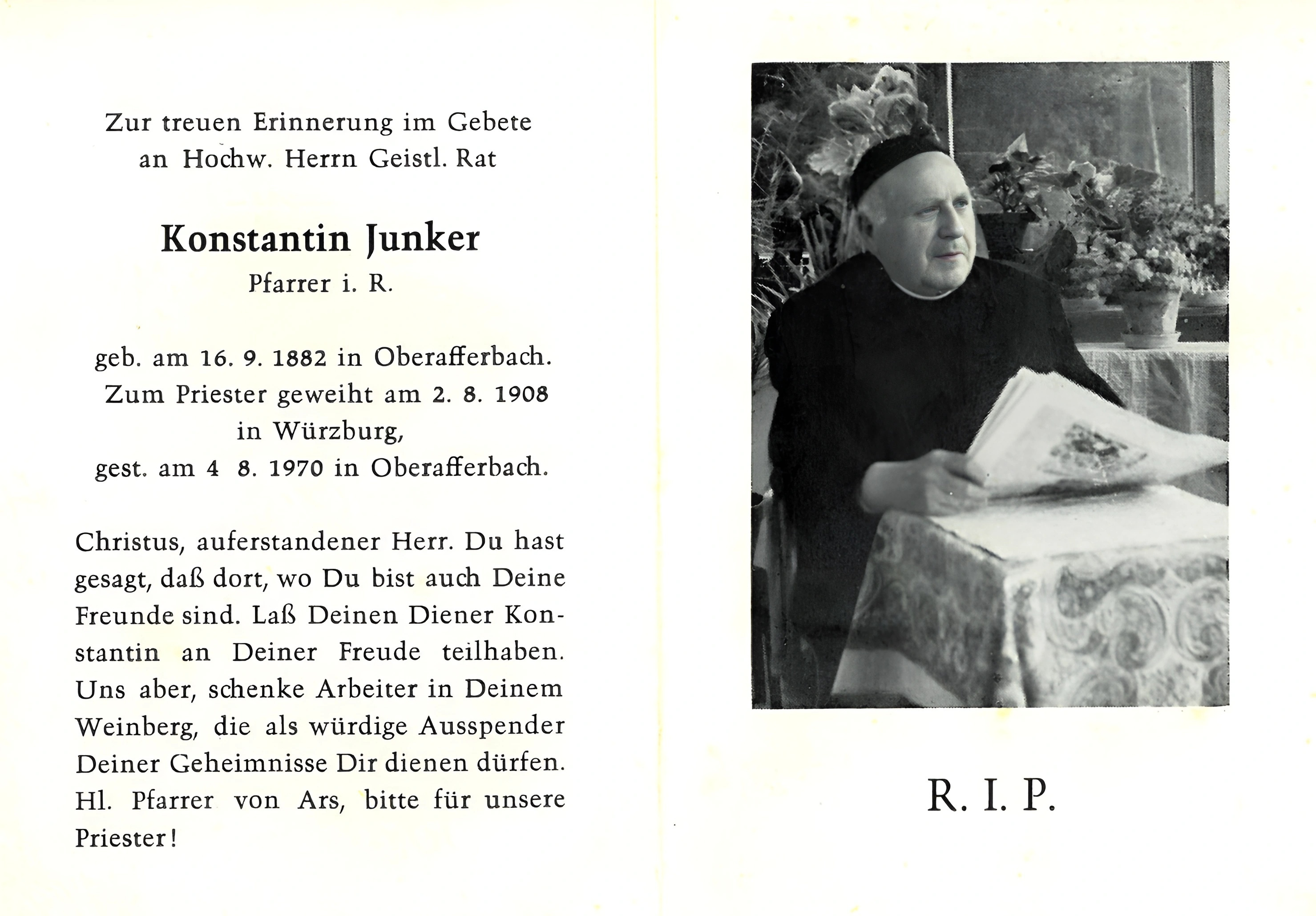 Andenken an Konstantin Junker