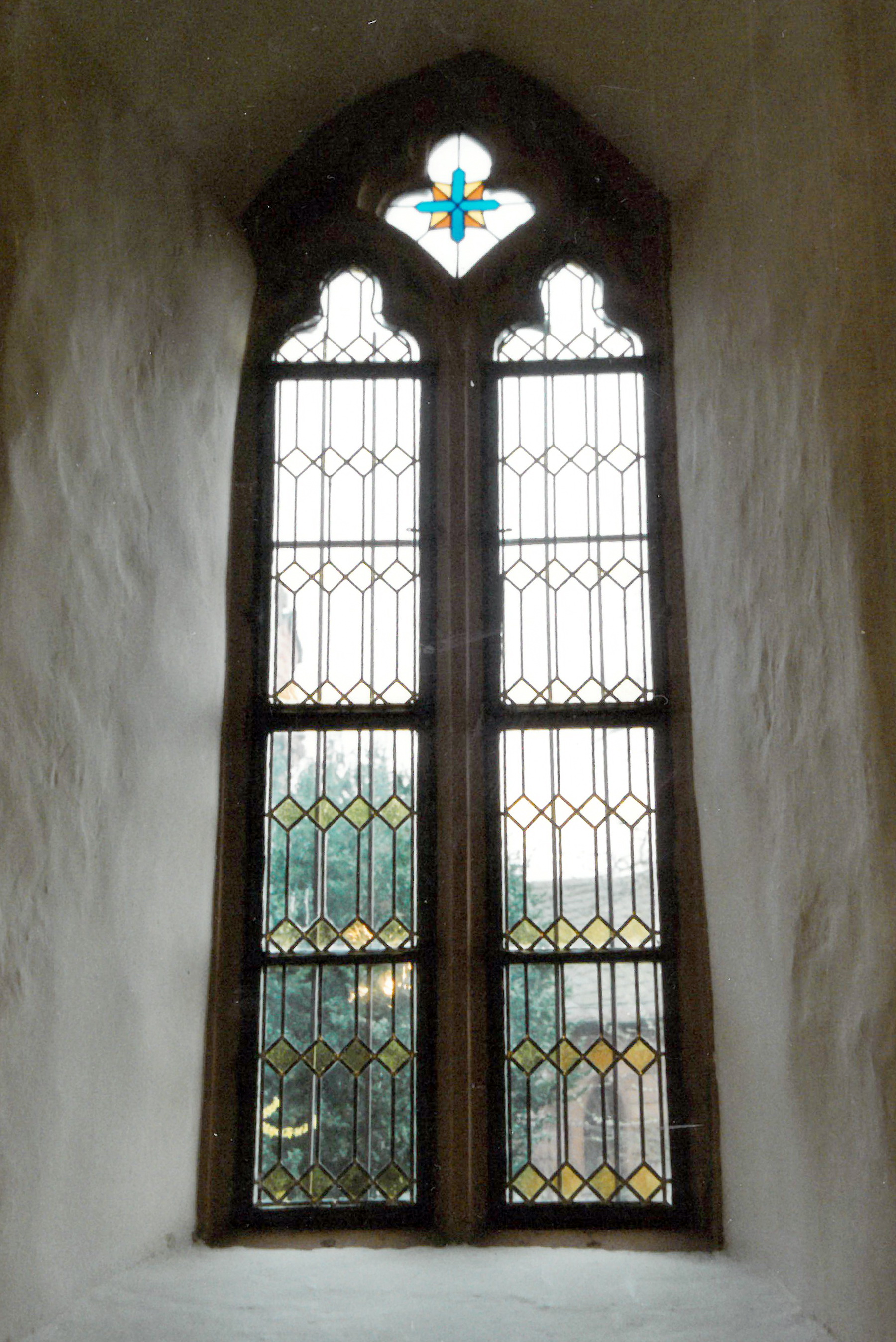 Das Sakristeifenster der Pfarrkirche St. Pankratius