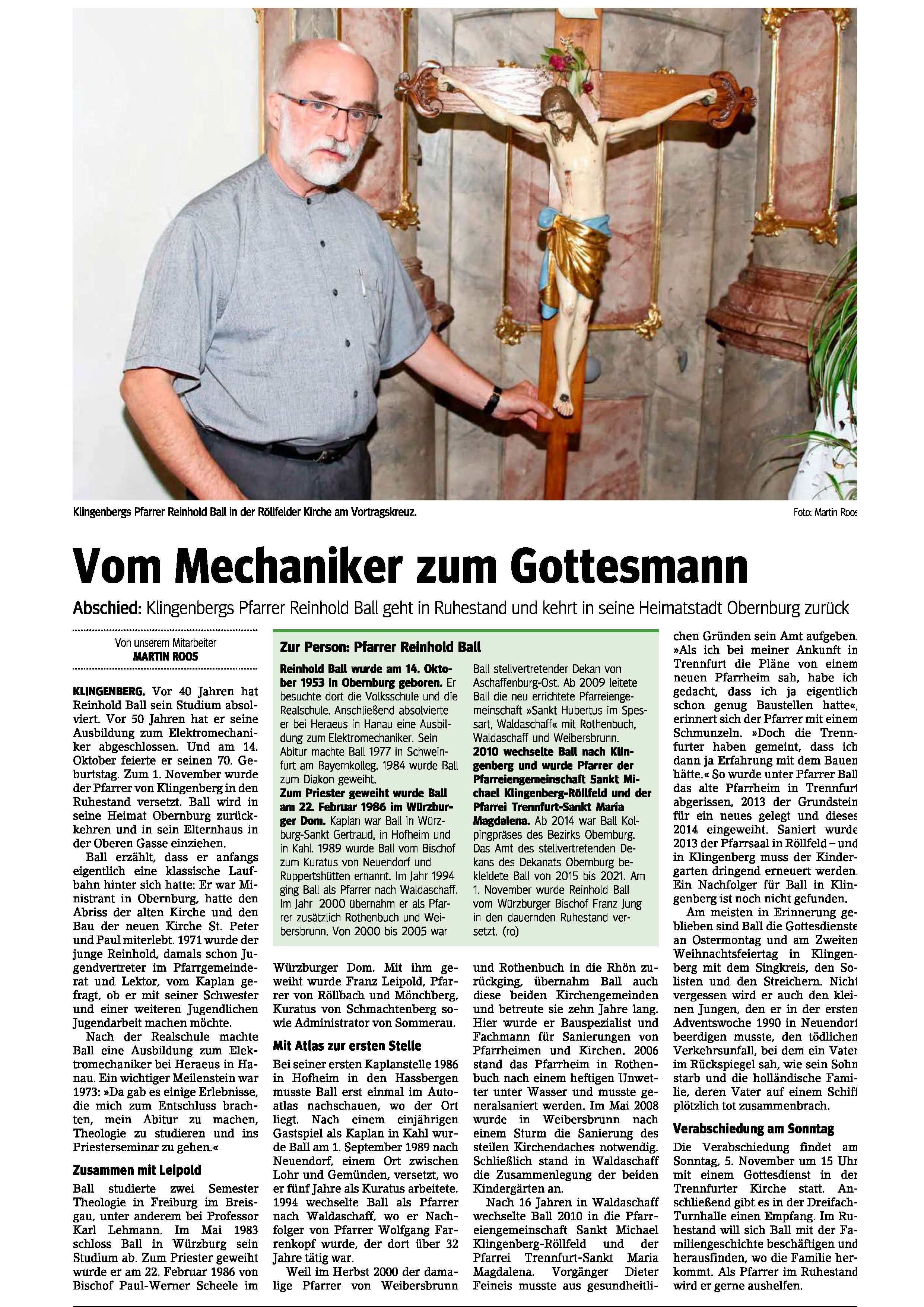Zeitungsbericht vom 02.11.2025 (Main-Echo)