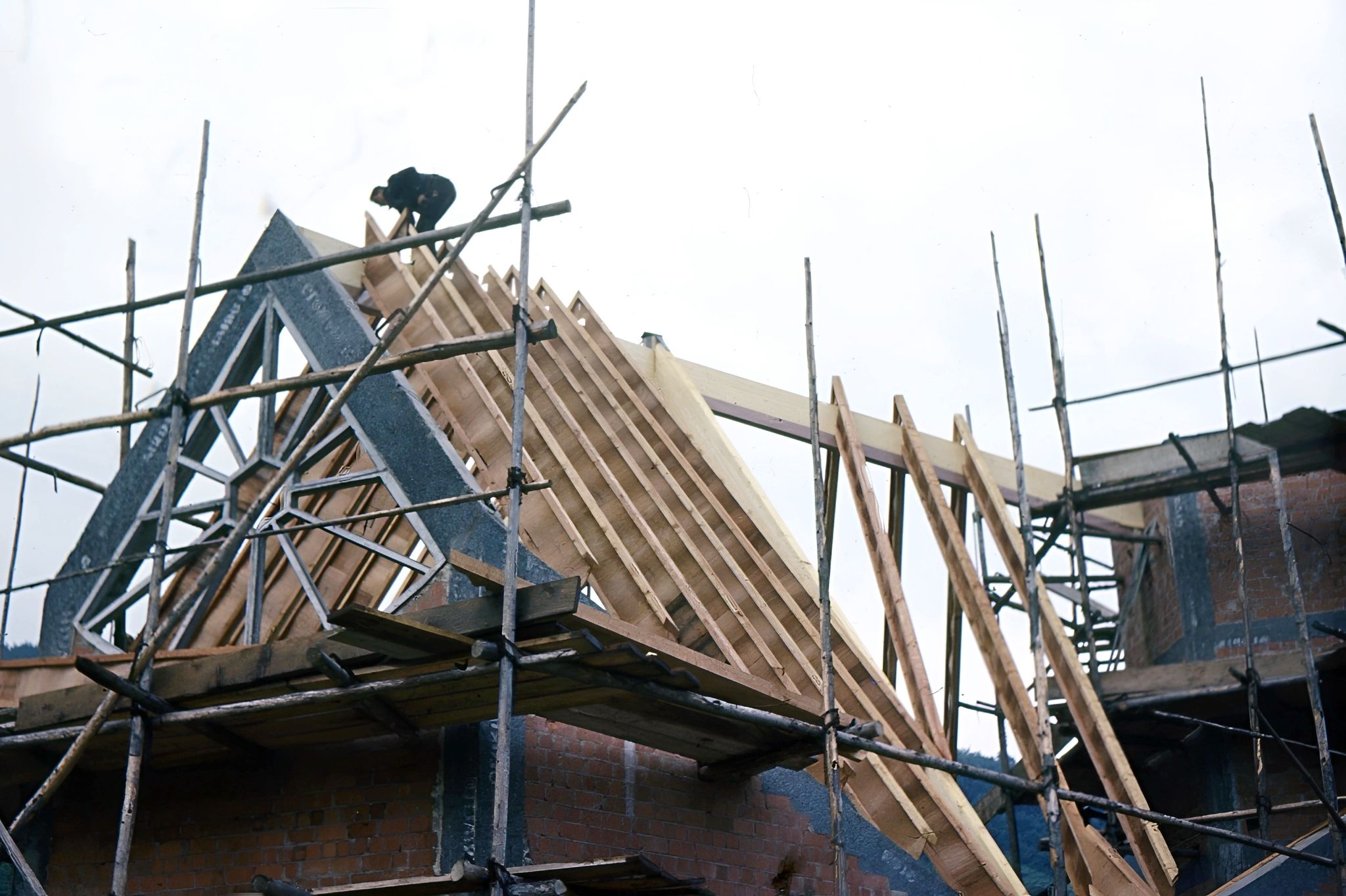 Errichtung des Dachstuhls