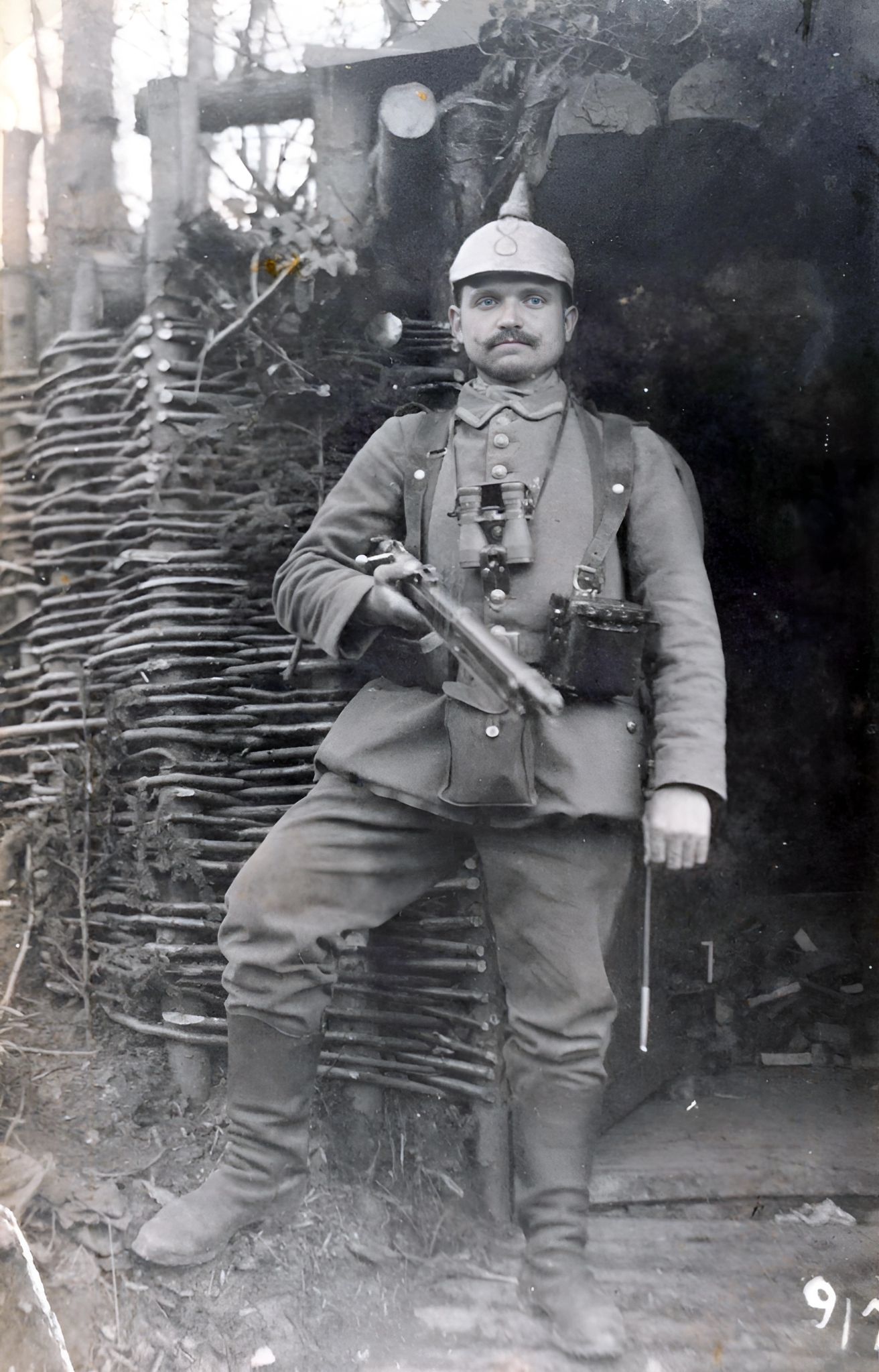 Adam Joseph Schmitt (gest. 1949) während des 1. Weltkriegs 1915 im Elsass