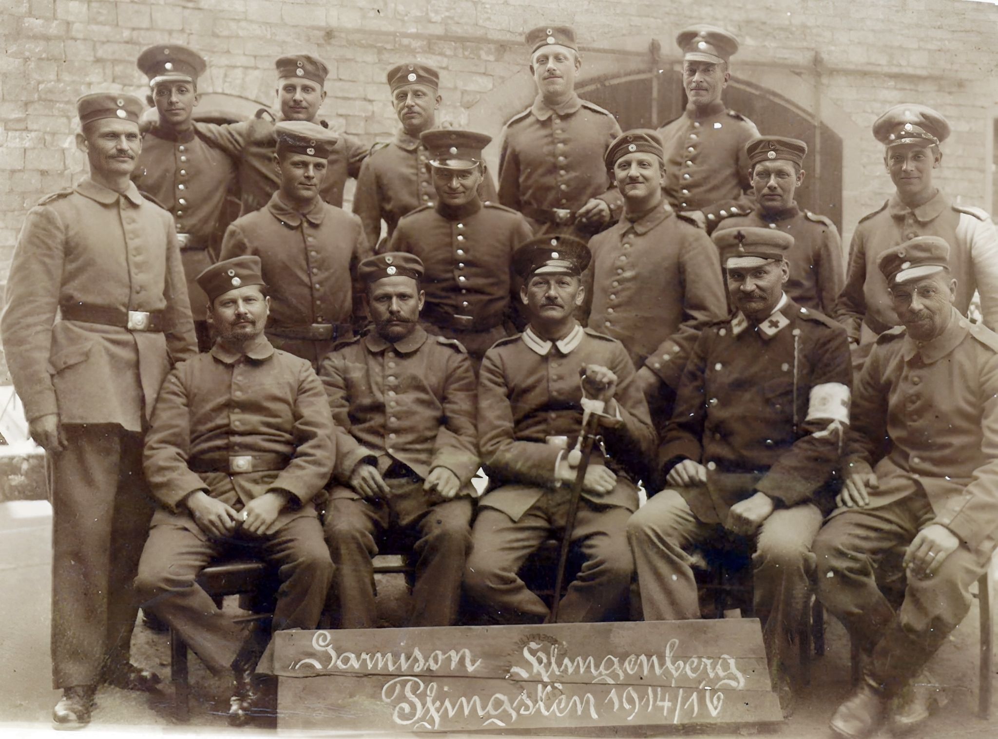 Gruppenfoto "Garnison Klingenberg 1915-1916"