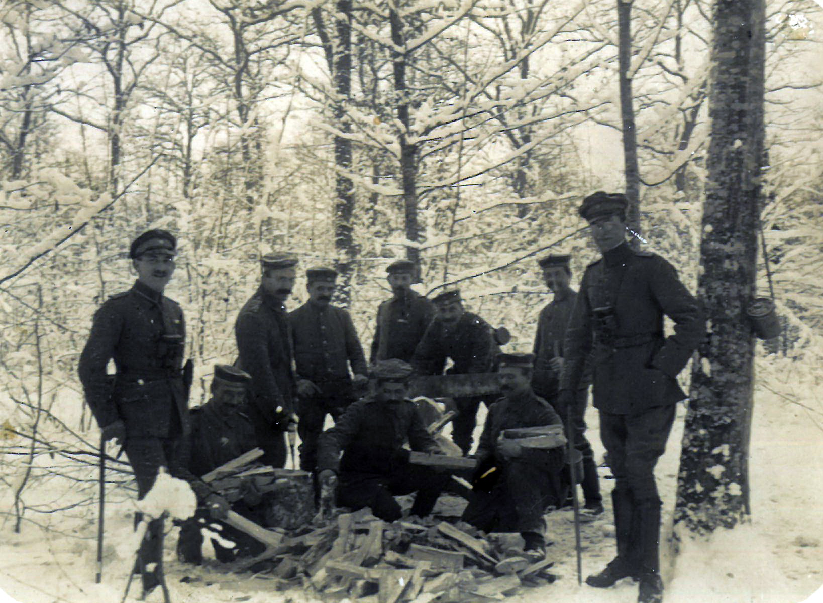 Gruppenfoto aus dem Ersten Weltkrieg