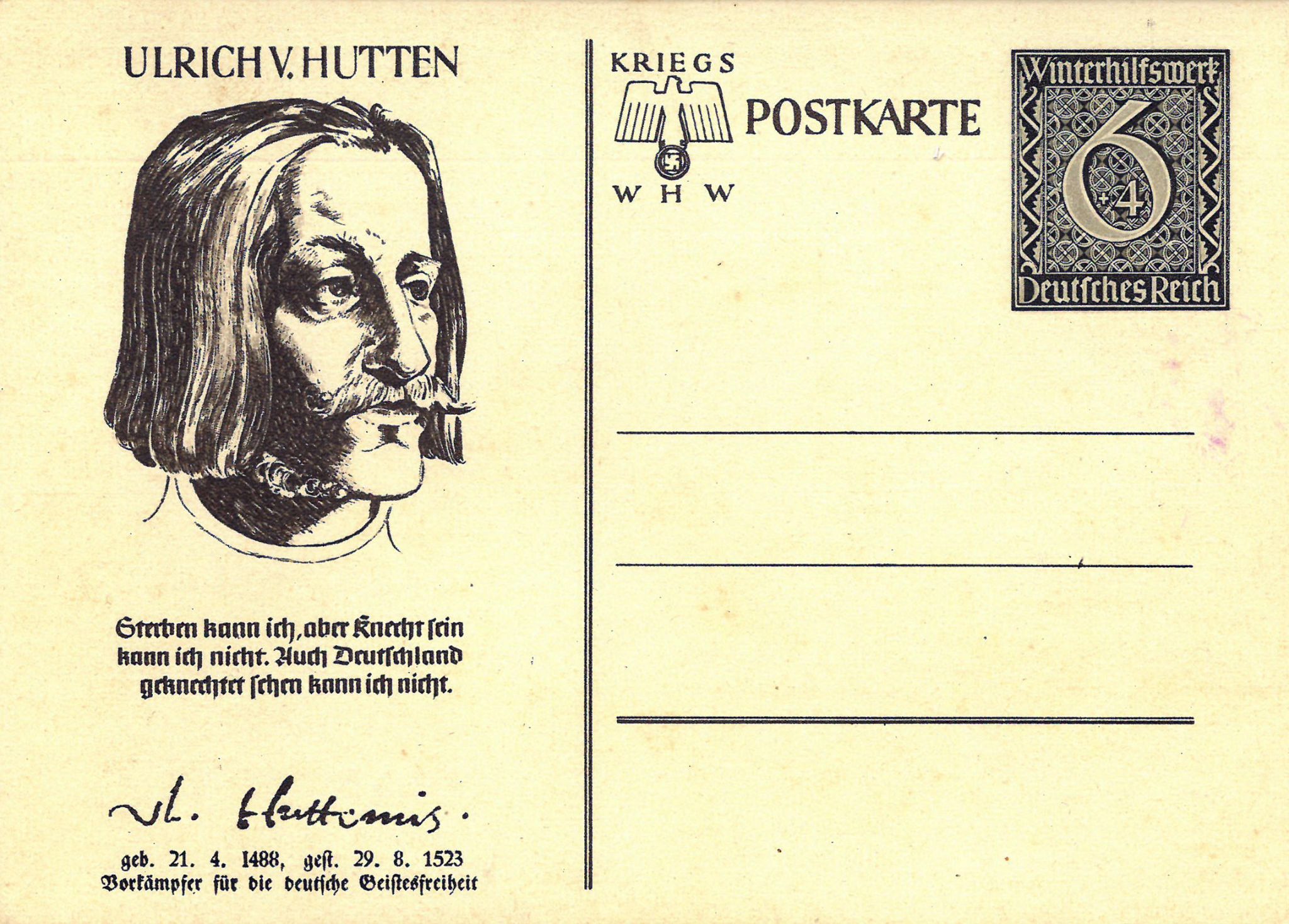 Kriegspostkarte Winterhilfswerk 1939-1943