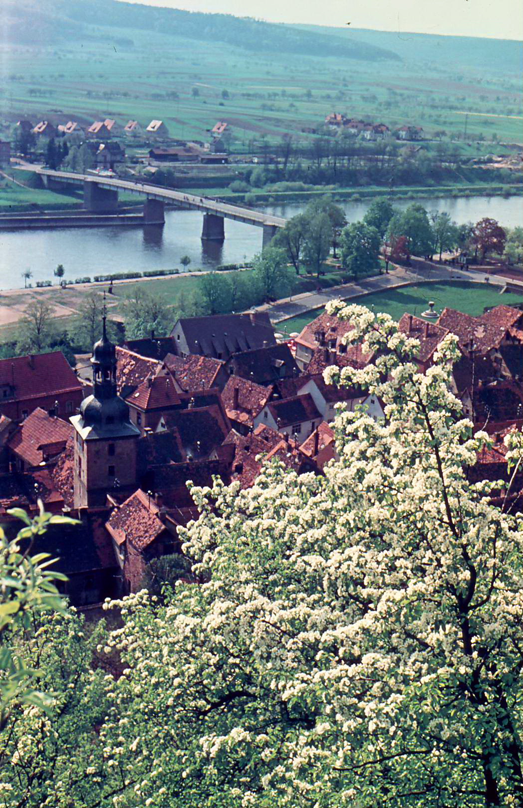 Blick auf den Winzerfestplatz in den 1950er Jahren