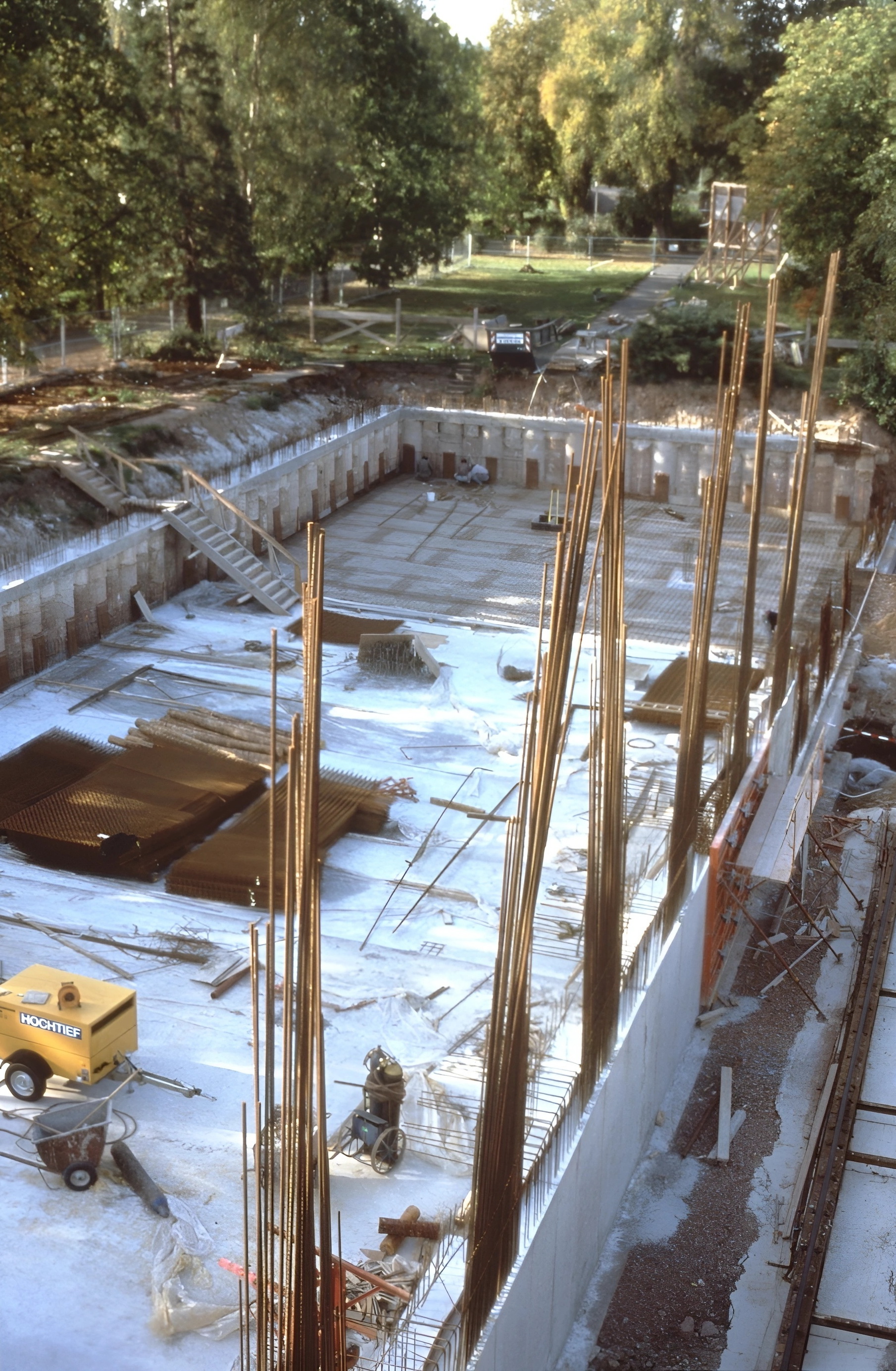 Blick auf die Baustelle der Maindammgarage