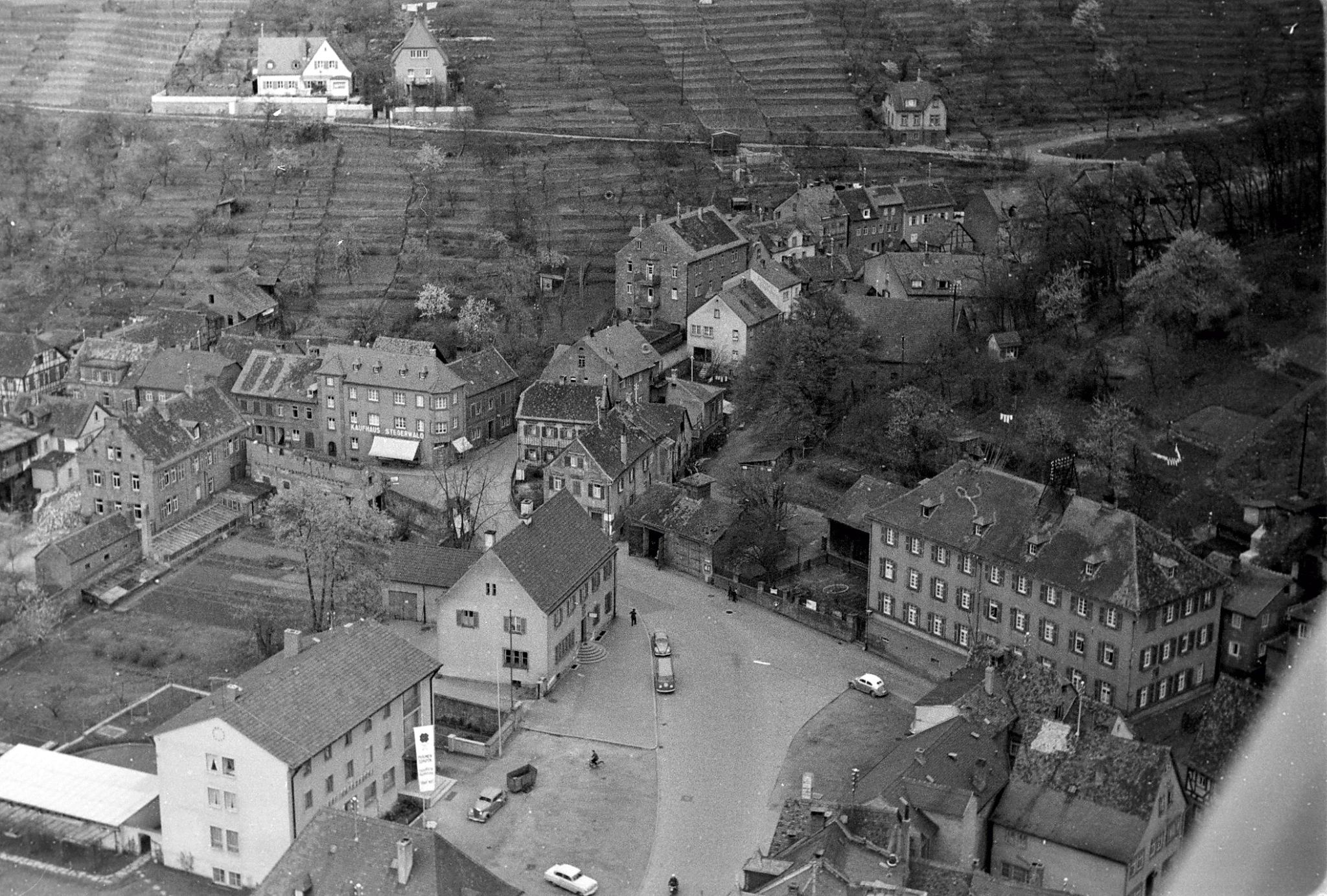 Luftbild mit Marktplatz