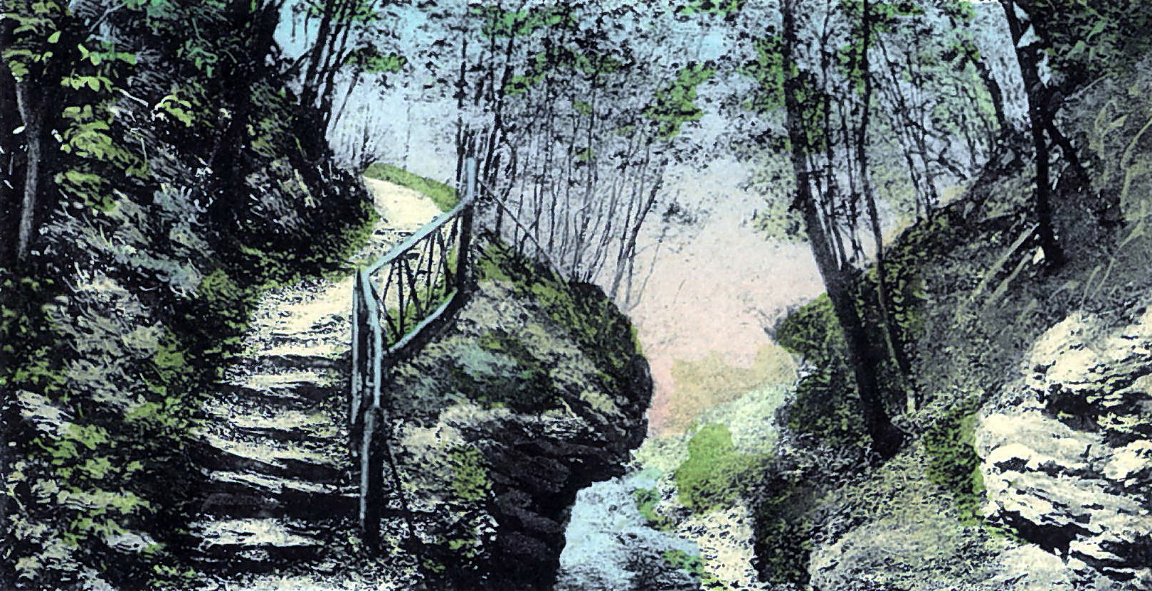 Ansichtskarte der Klingenberger Seltenbachschlucht