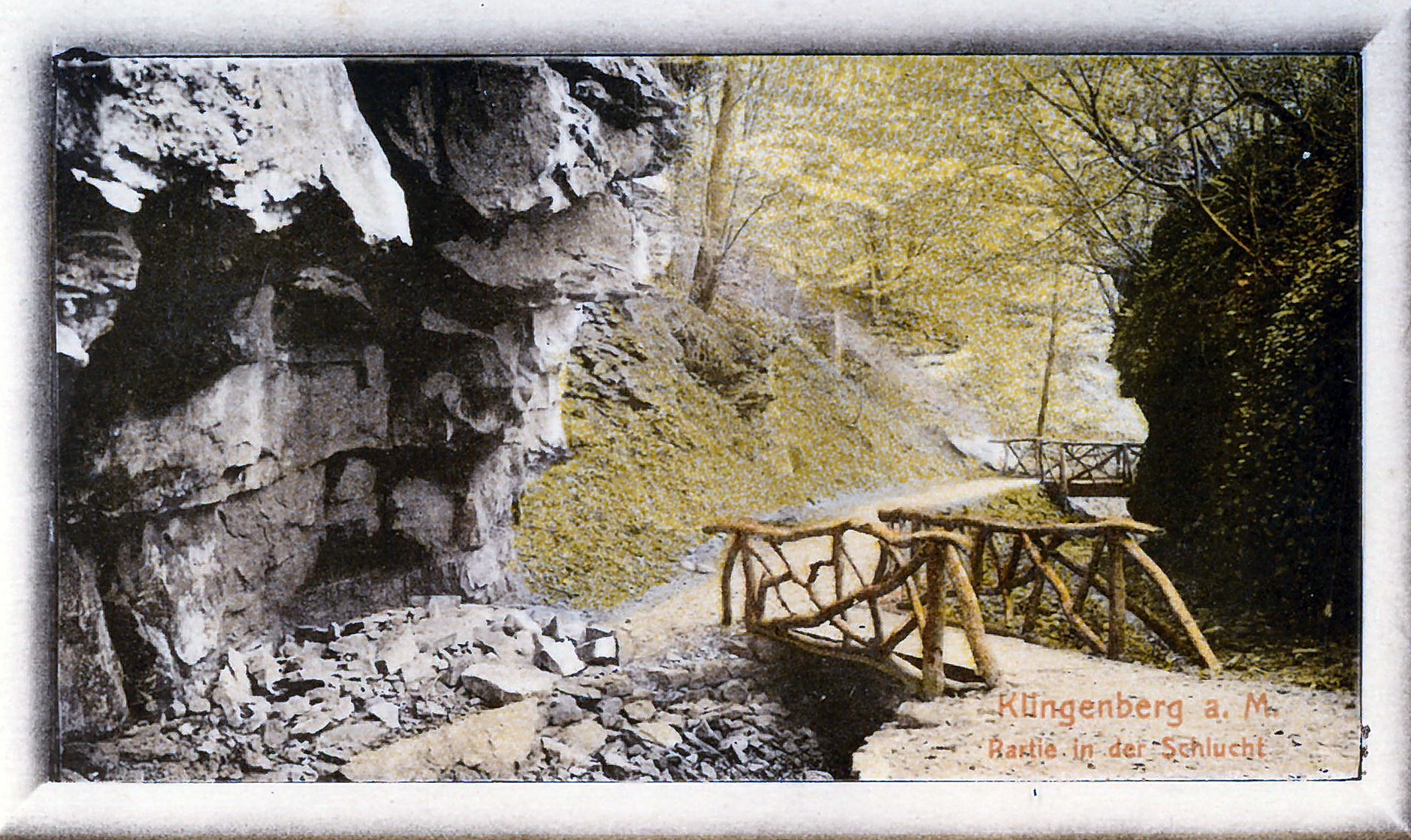 Ansichtskarte der Klingenberger Seltenbachschlucht