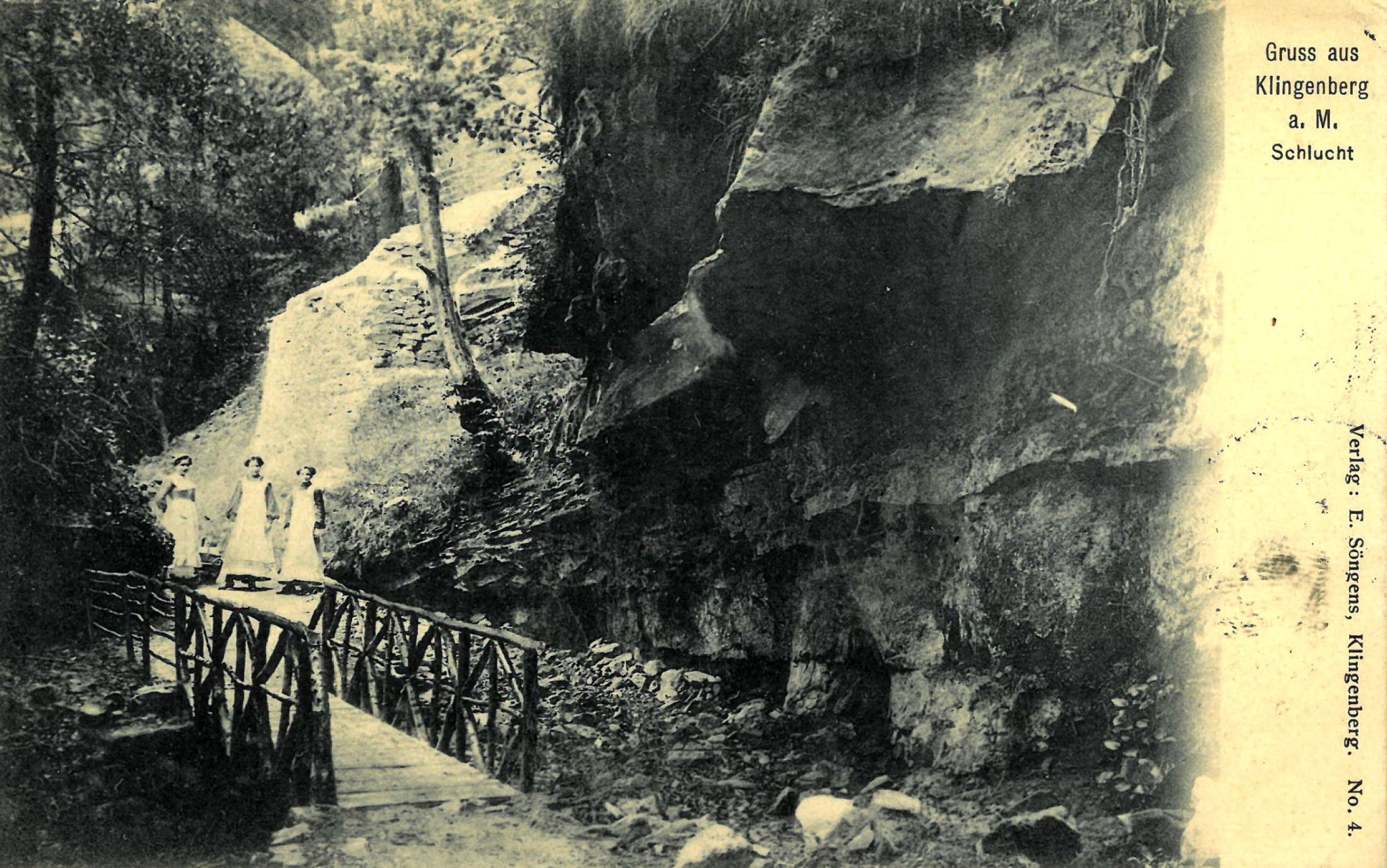 Ansichtskarte der Klingenberger Seltenbachschlucht