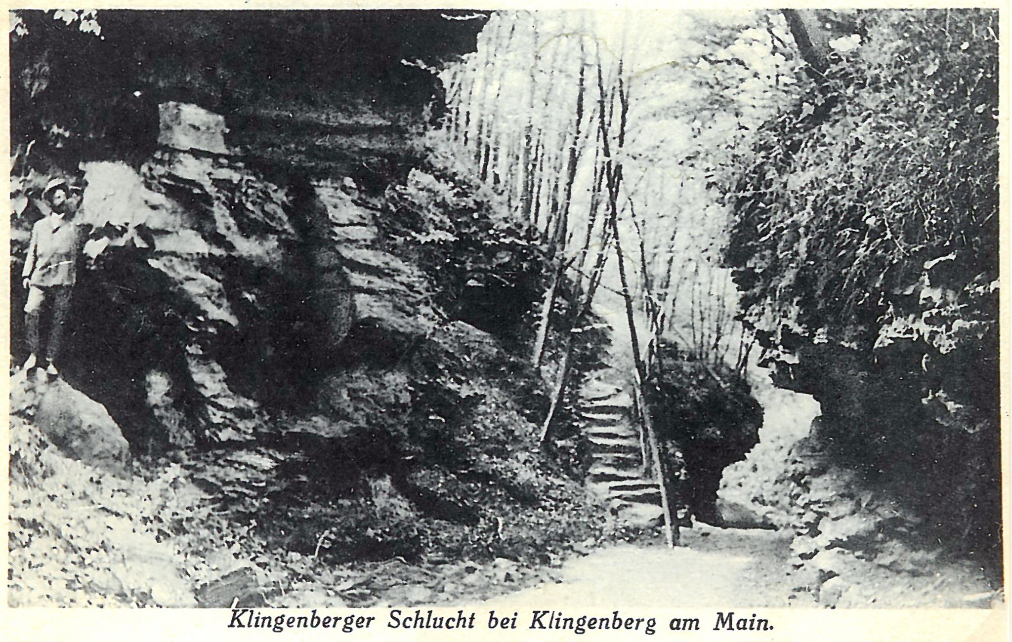 Ansichtskarte der Schlucht um 1920