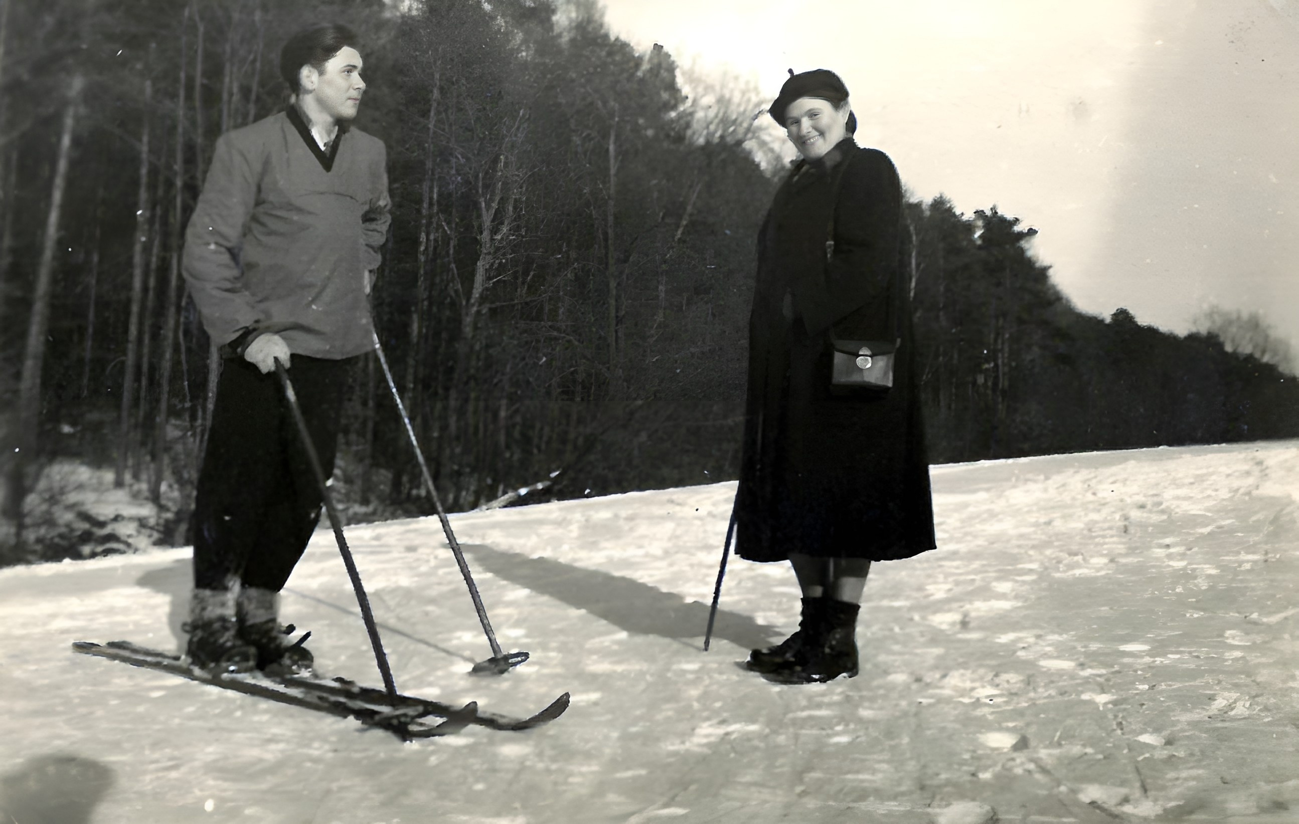 Auf der Süppelswiese im Januar 1955
