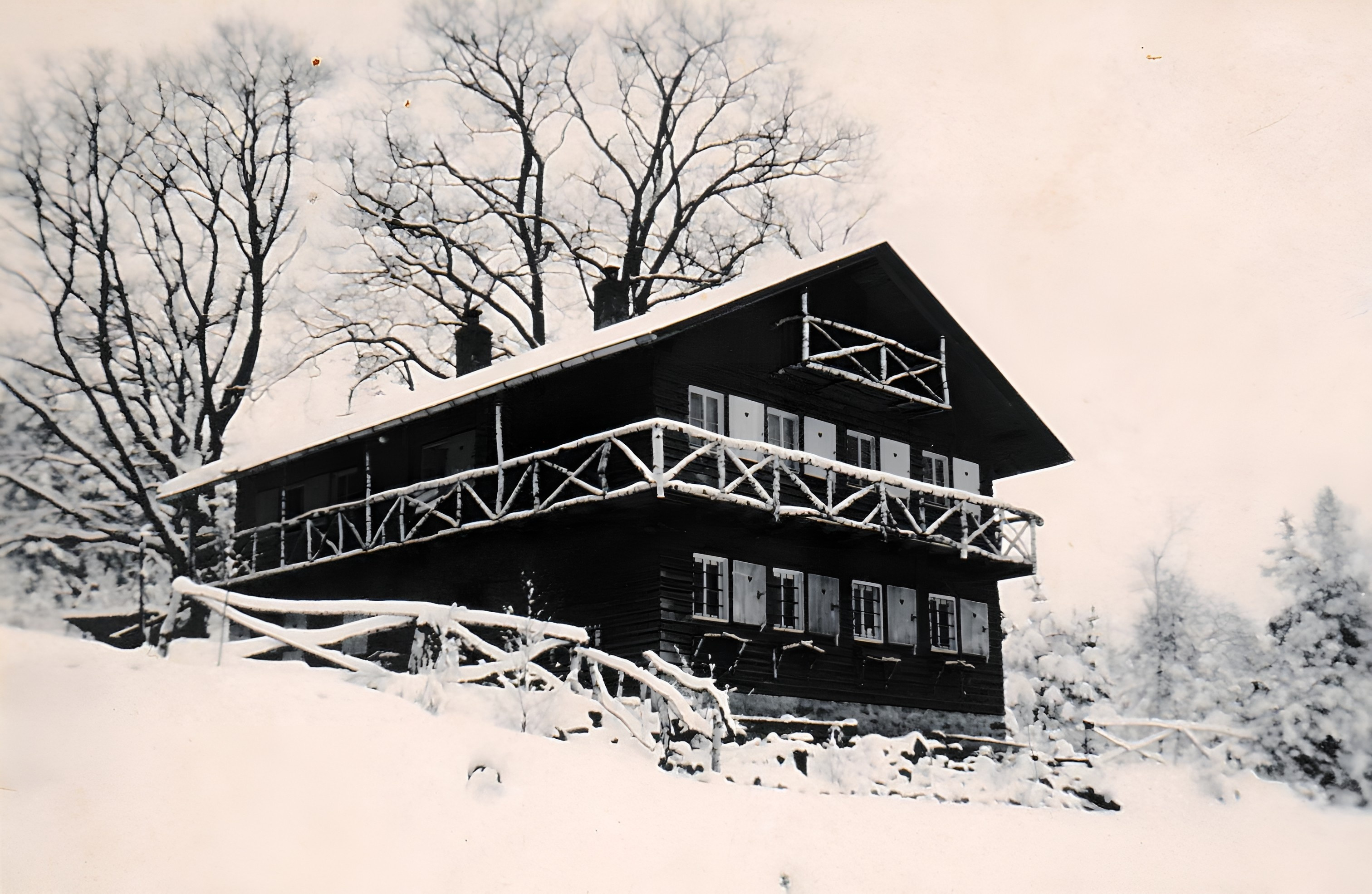 Das Zuckerhäuschen im Winter 1956