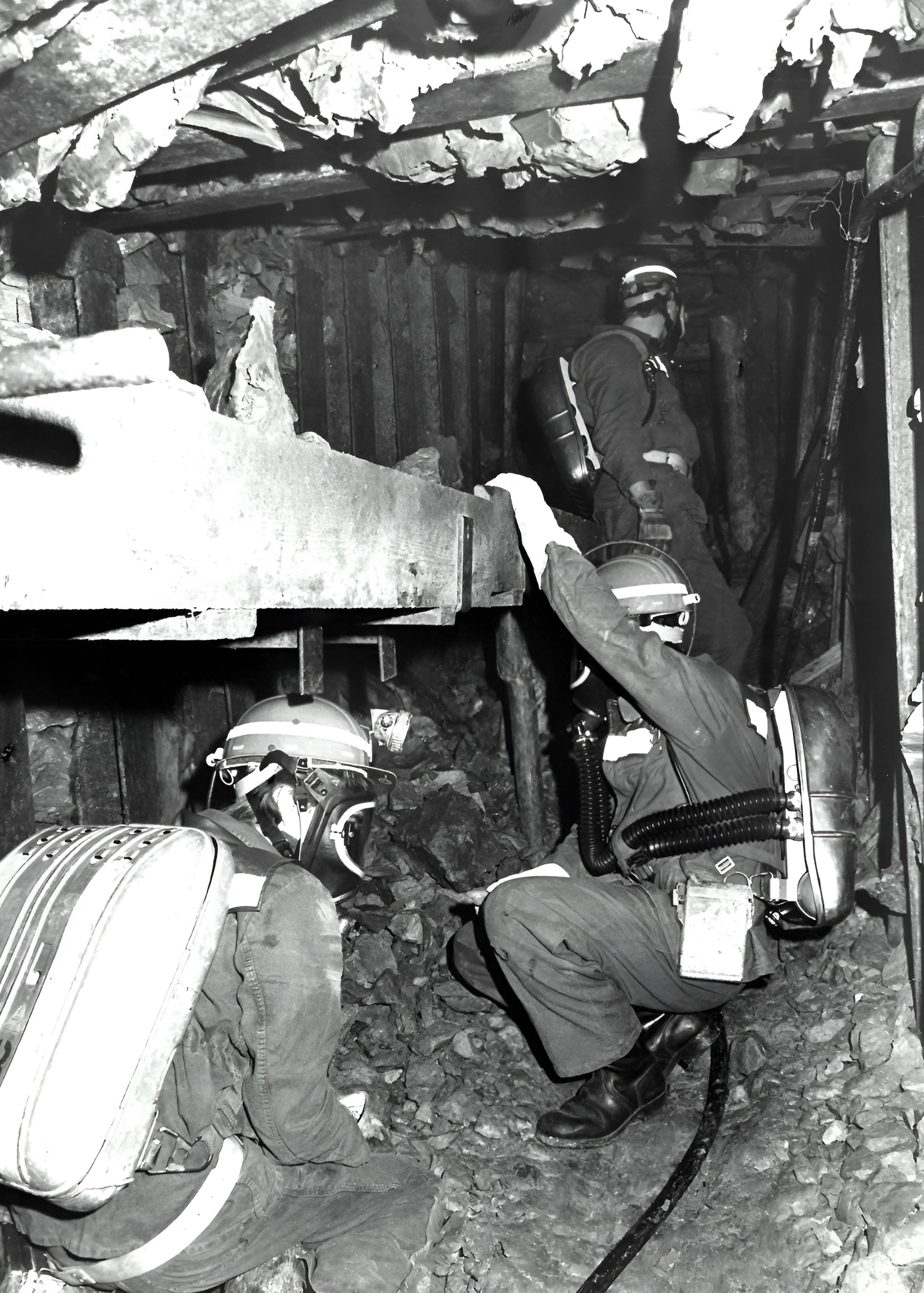 Übung der Grubenwehr 1992