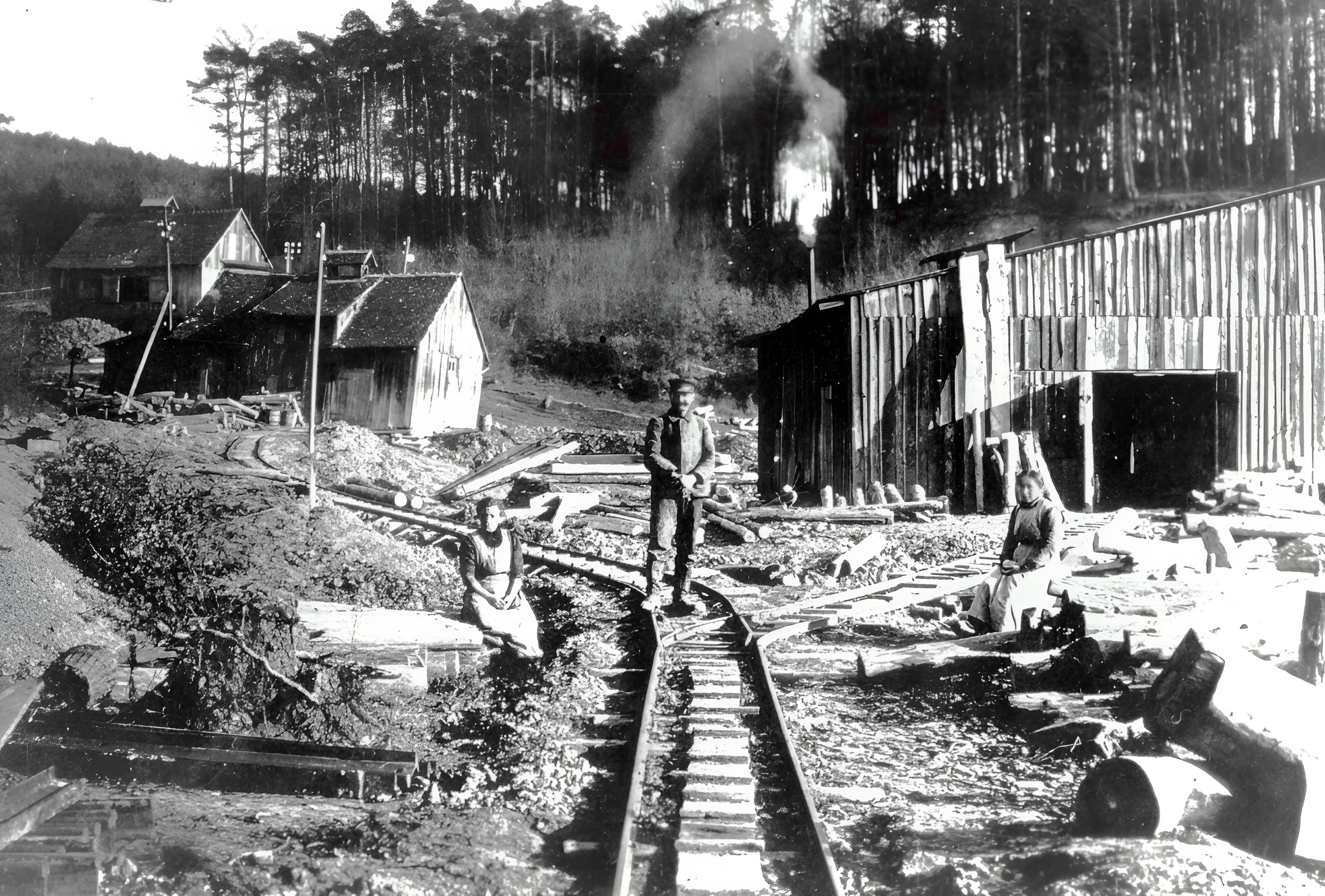 Bergwerksbetrieb um 1910