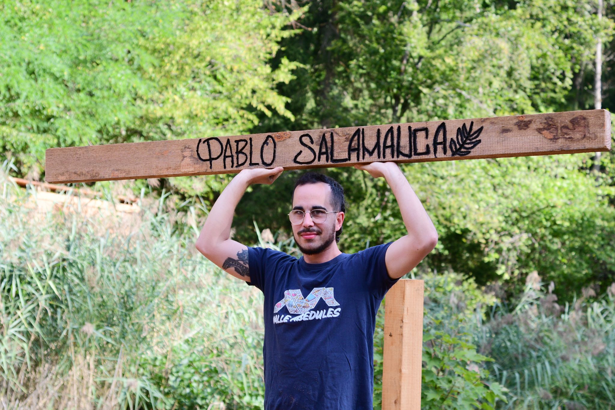 Pablo aus Spanien mit seiner persönlichen Planke