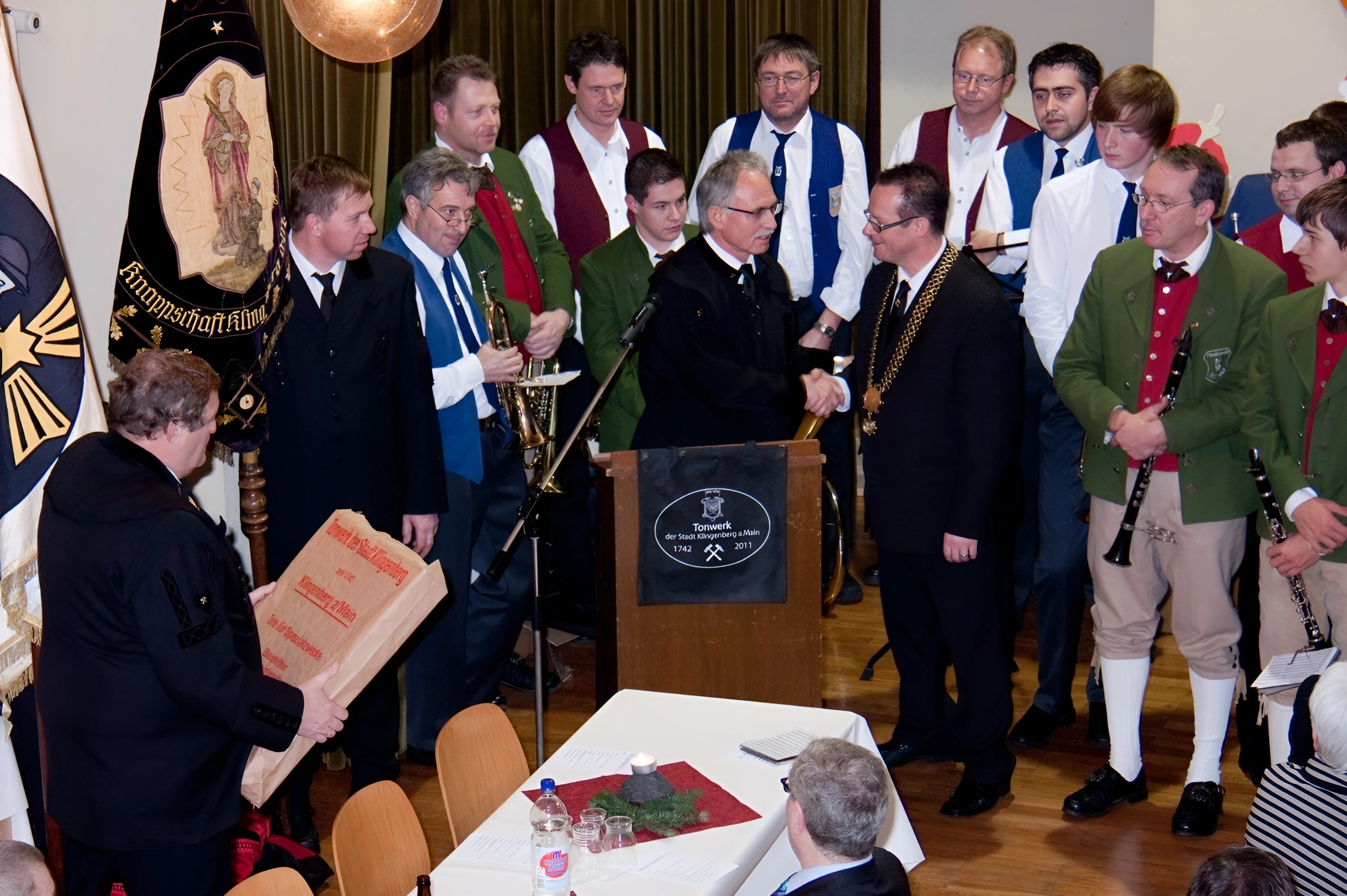 Während der Feier im Pfarrheim