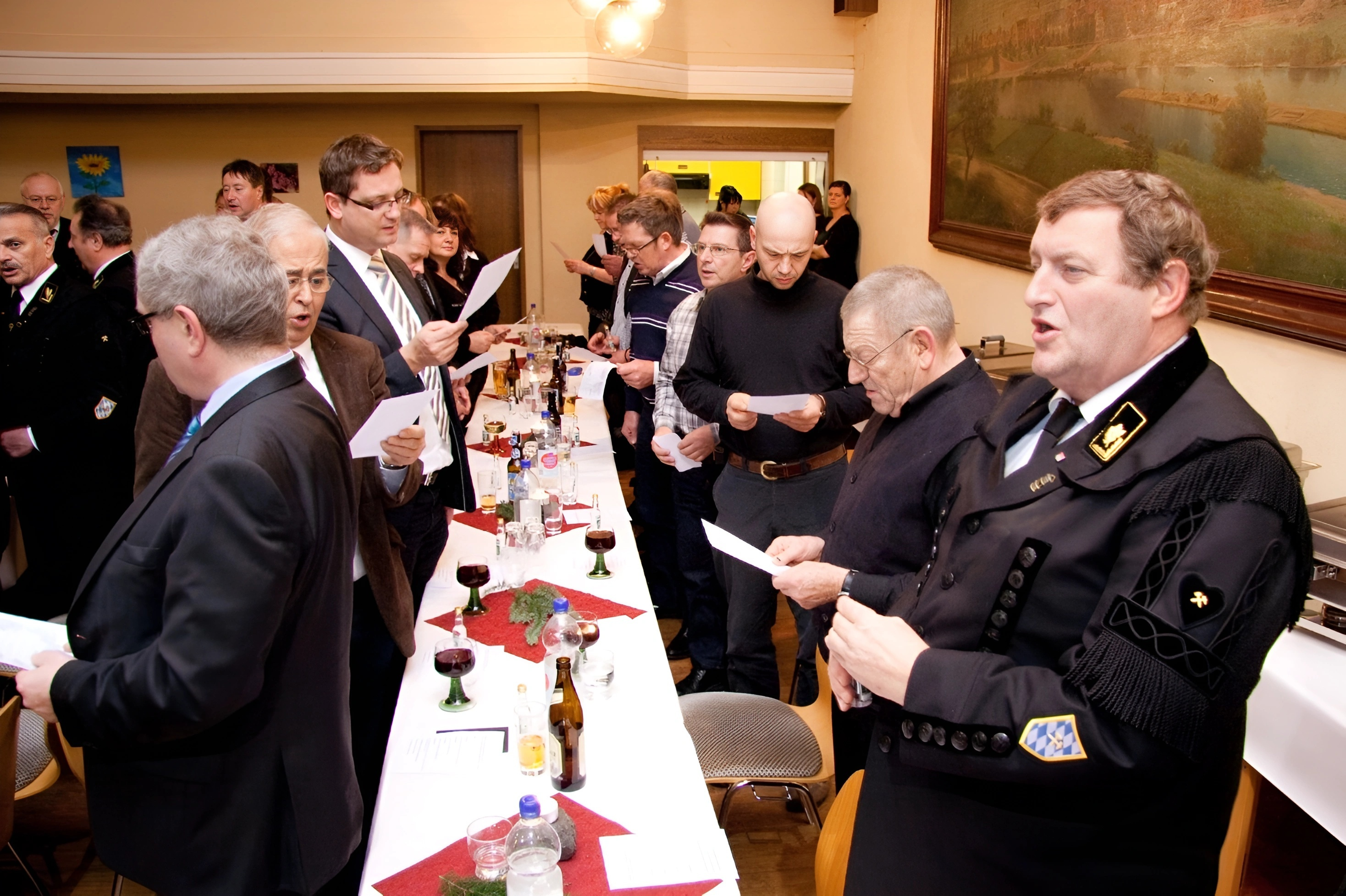 Während der Feier im Pfarrheim