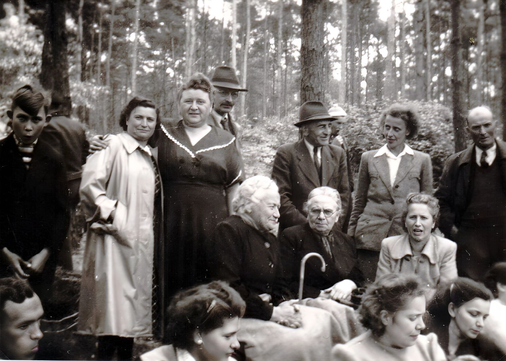 Waldpicknick beim Angelsportverein Klingenberg in Bürgstadt 1955