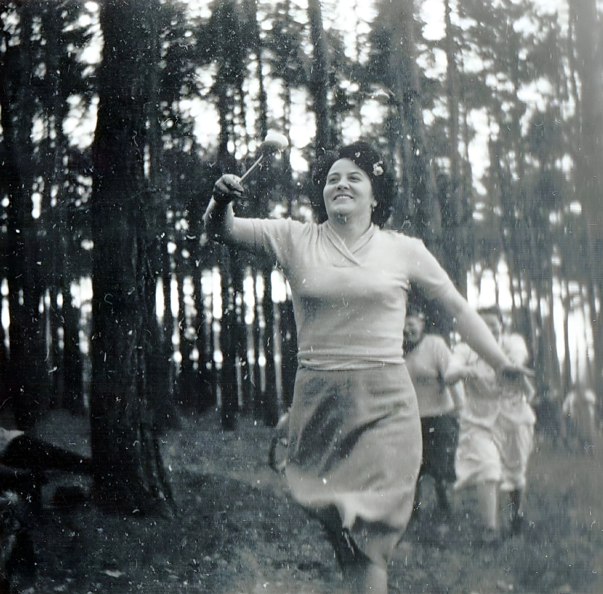 Waldpicknick beim Angelsportverein Klingenberg in Bürgstadt 1955