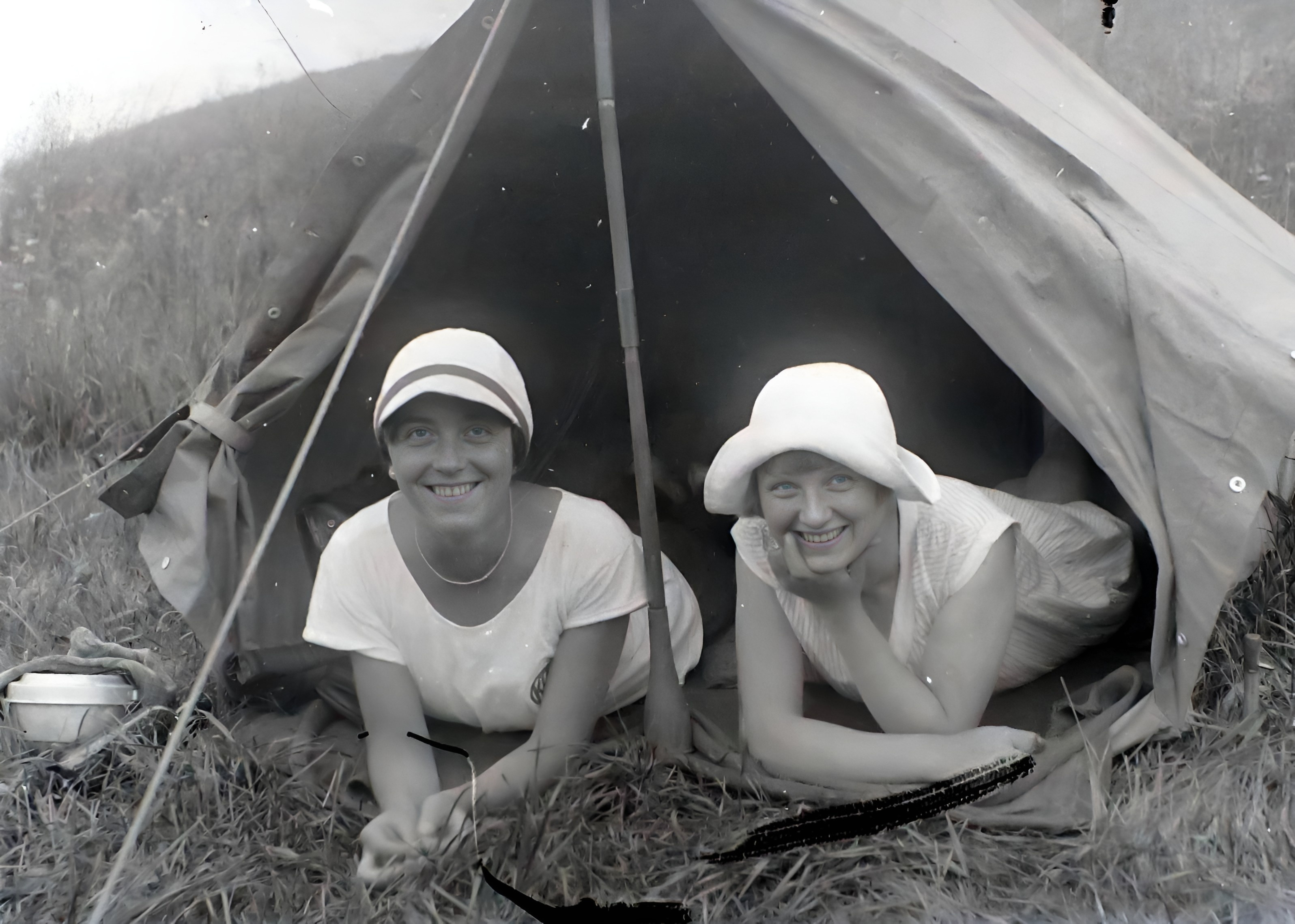 Beisammensein im Zelt