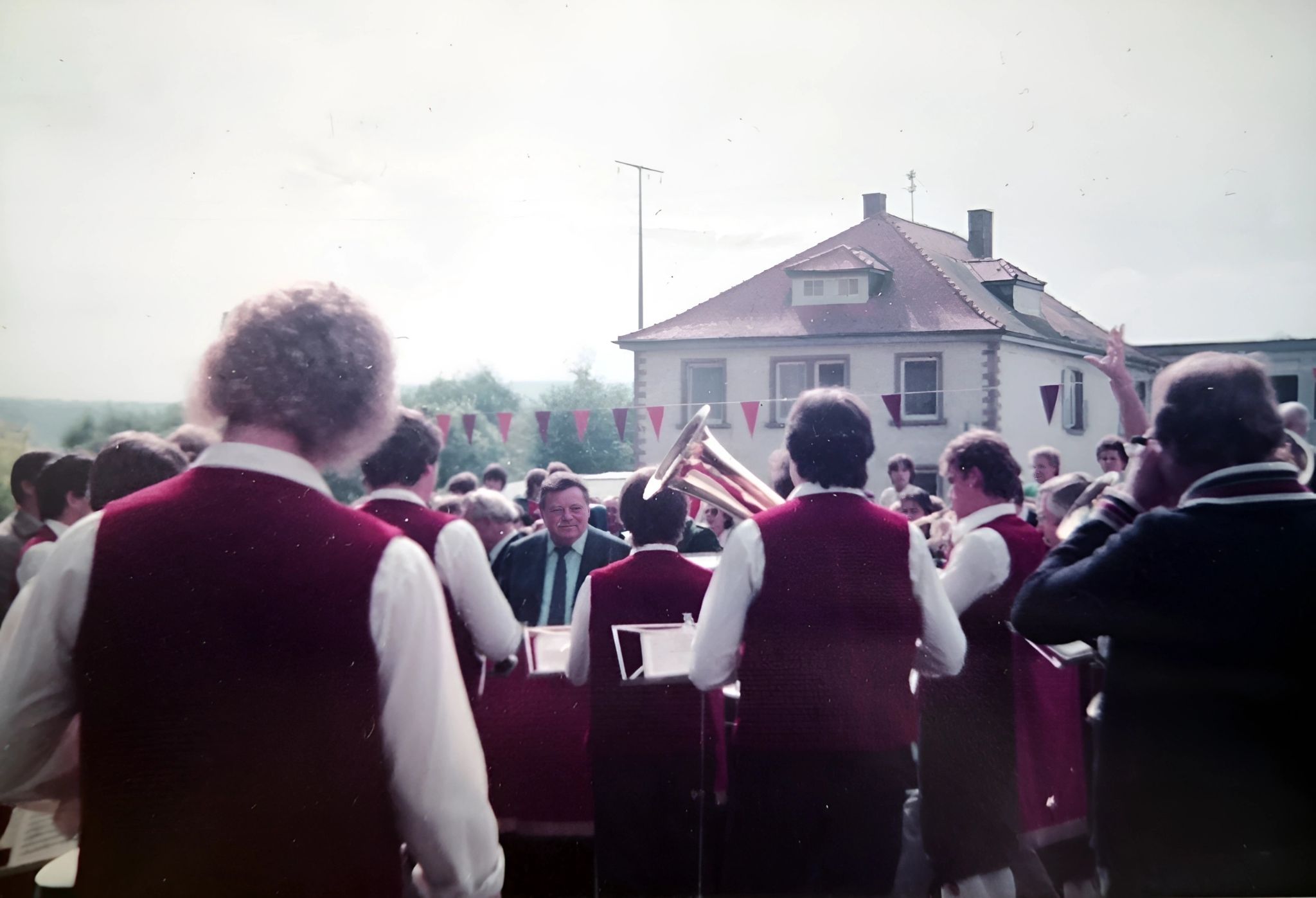 Besuch des Bayerischen Ministerpräsidenten Franz-Josef Strauß 1982
