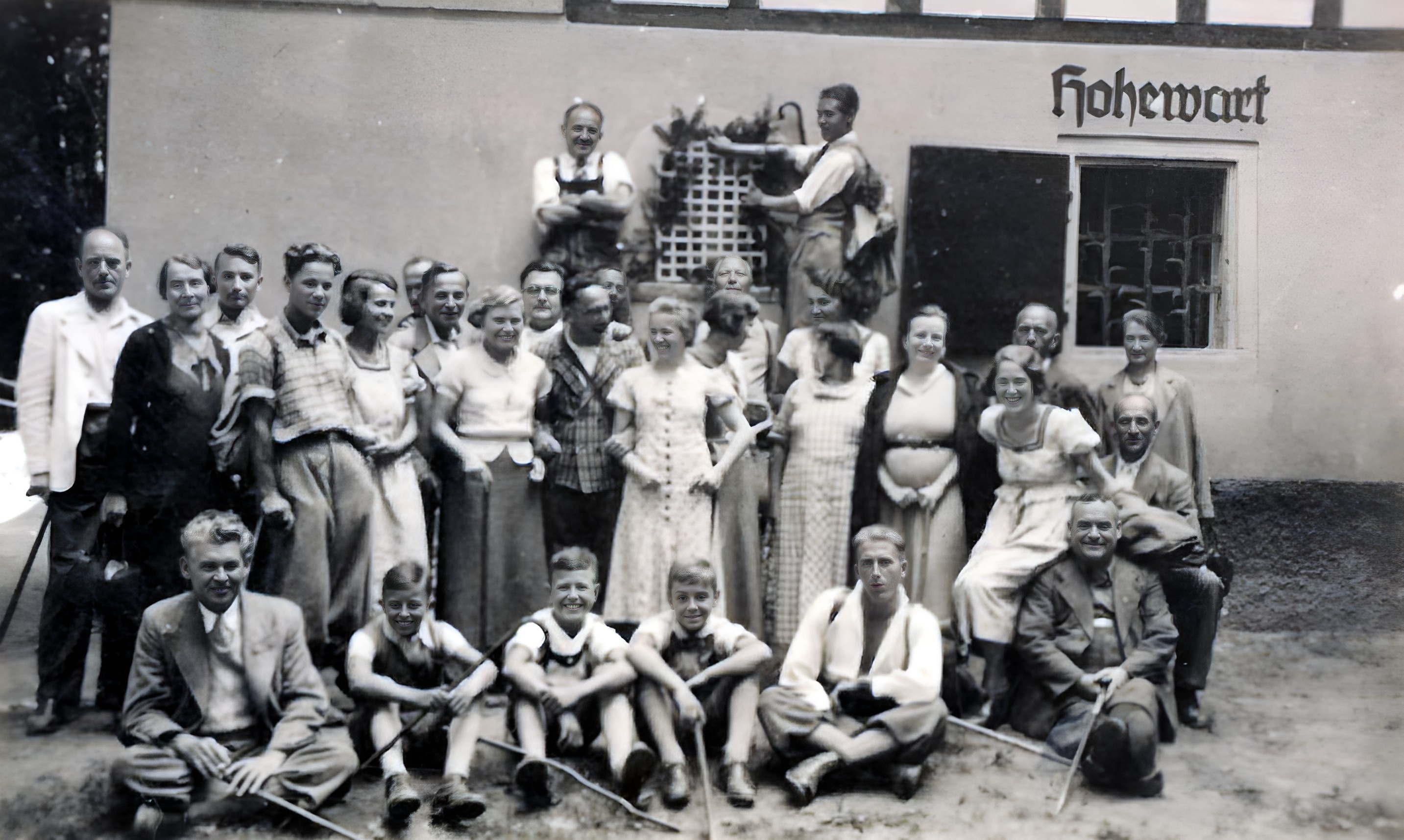 Gruppenfoto 1935, Wanderung zur Hohewart