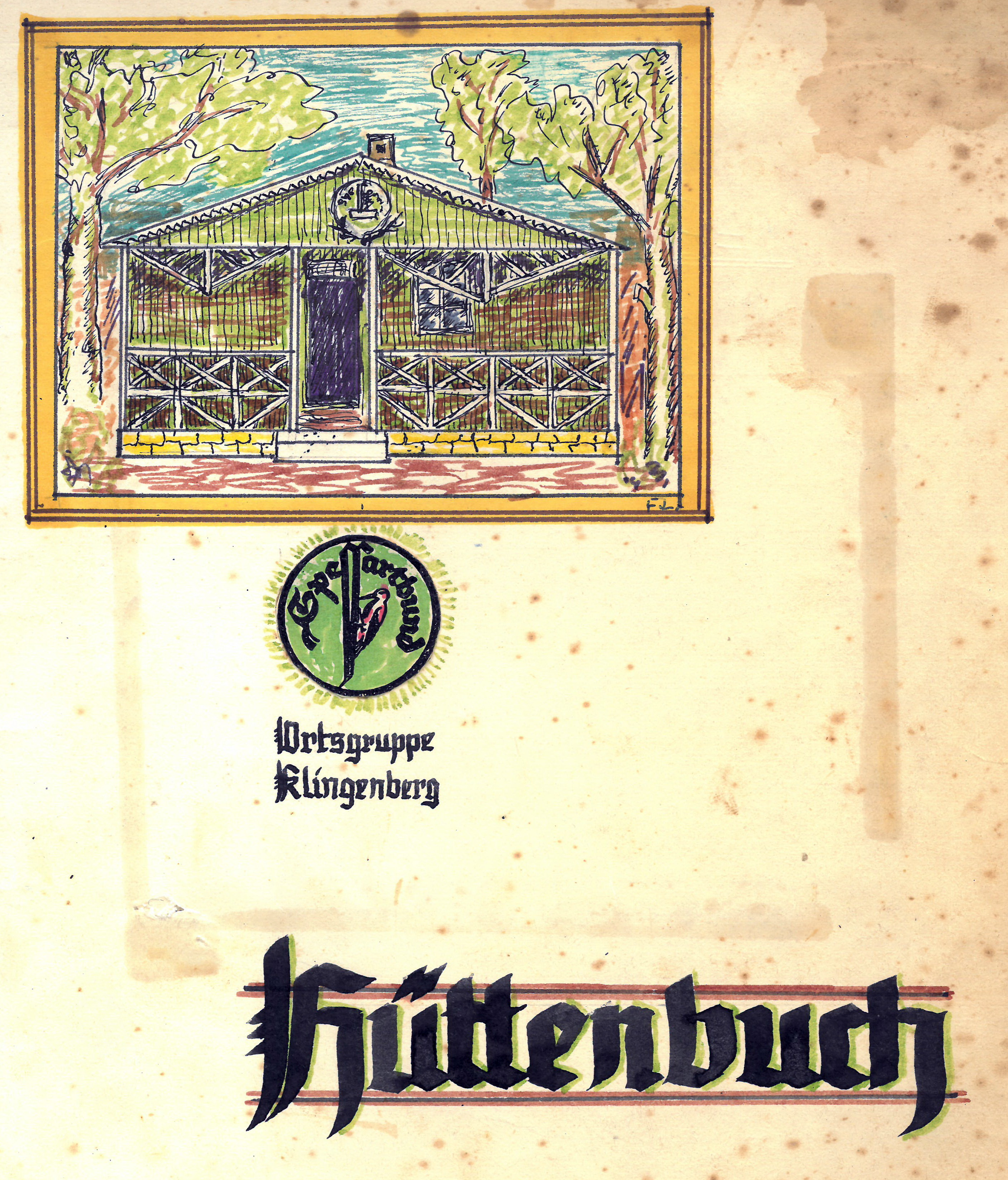 Titelseite des Hüttenbuchs 1965