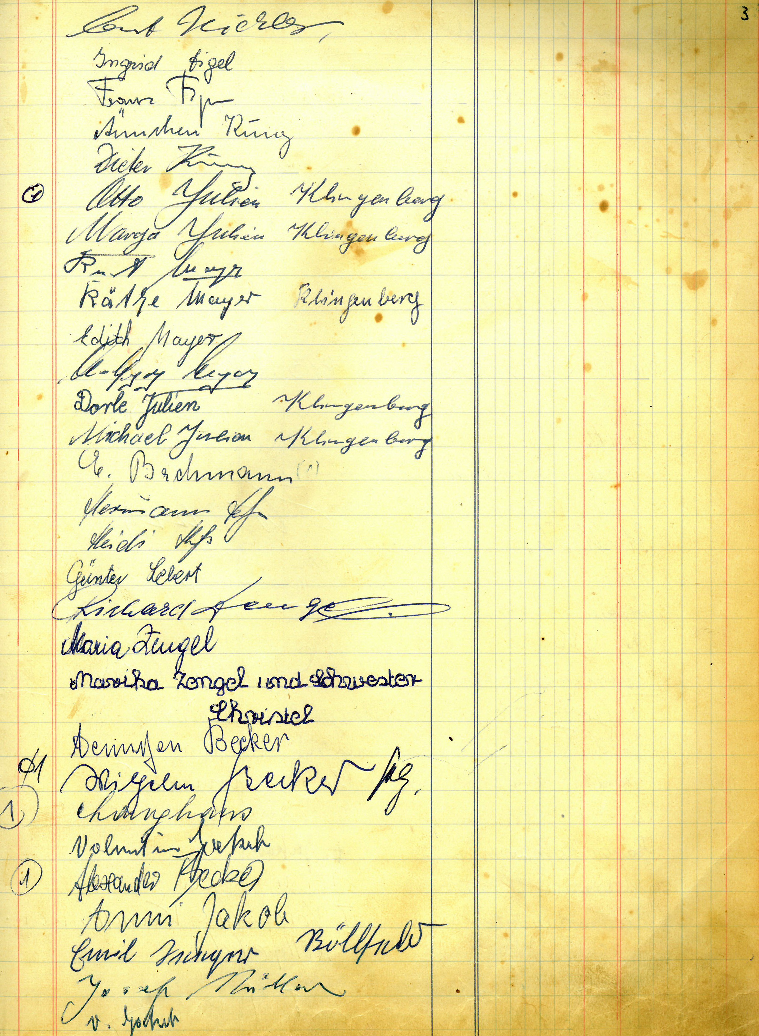 Aus dem Hüttenbuch Seite 3