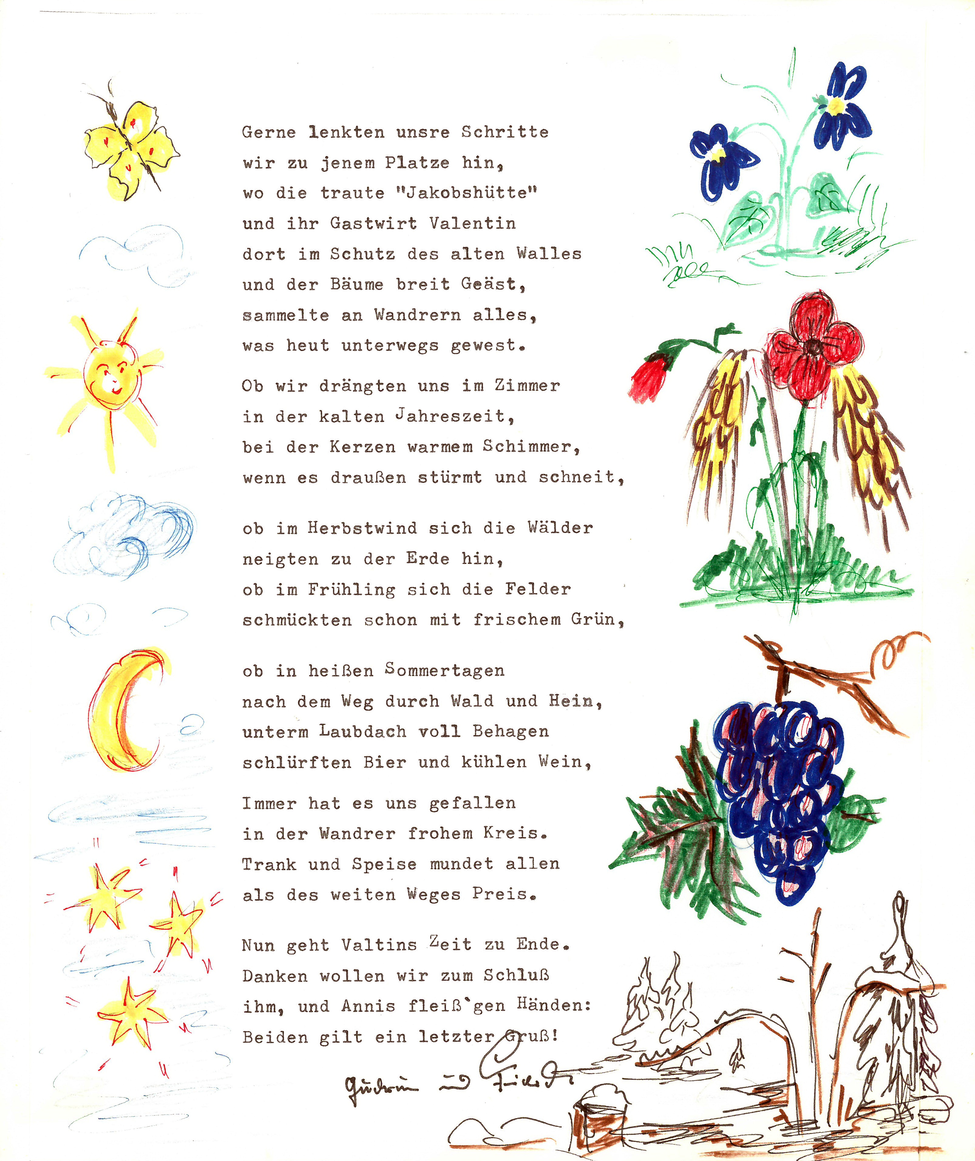 Gedicht zum Abschied von Valentin Jakob