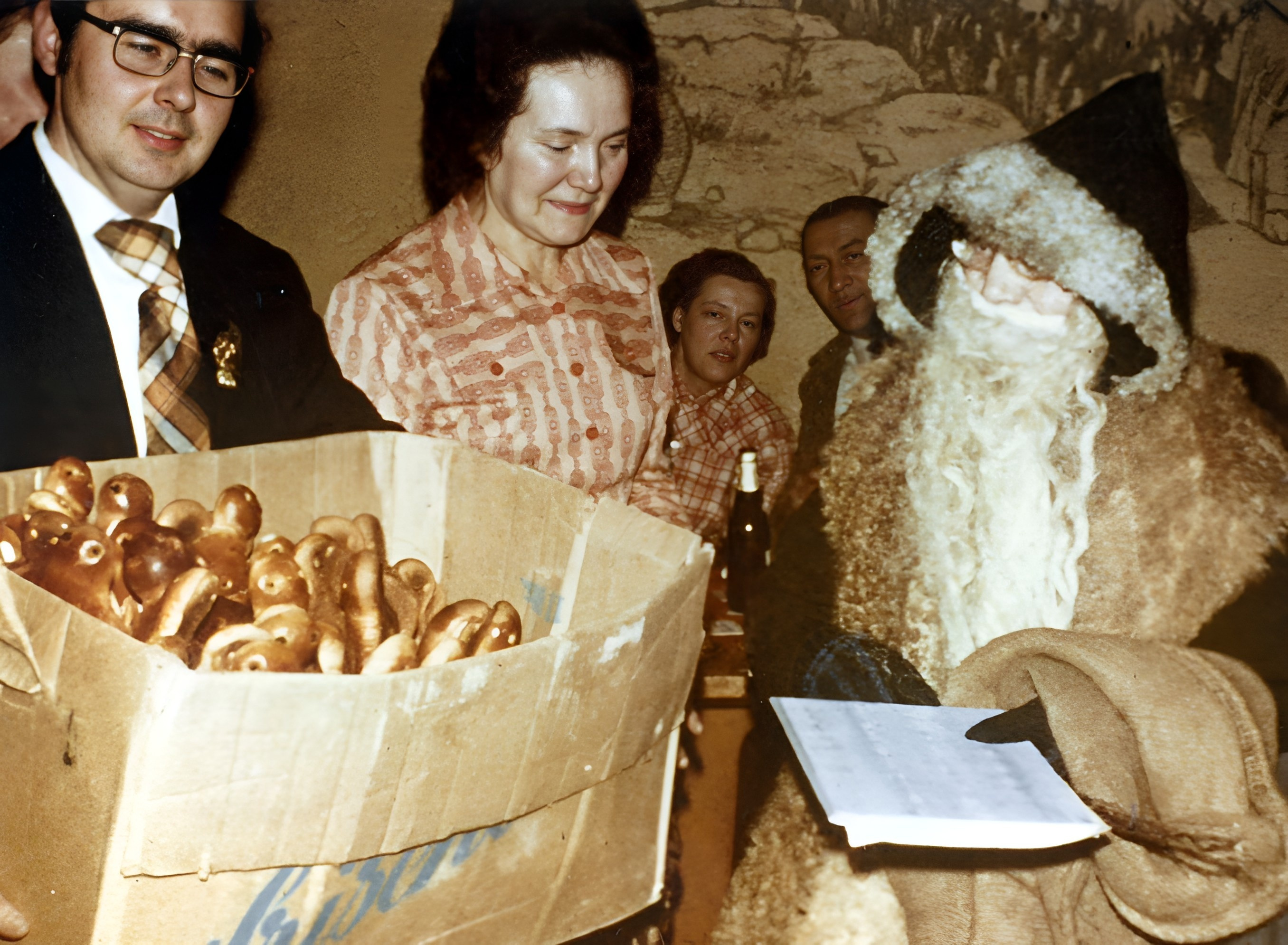 Weihnachtsfeier beim Spessartbund Klingenberg um 1980