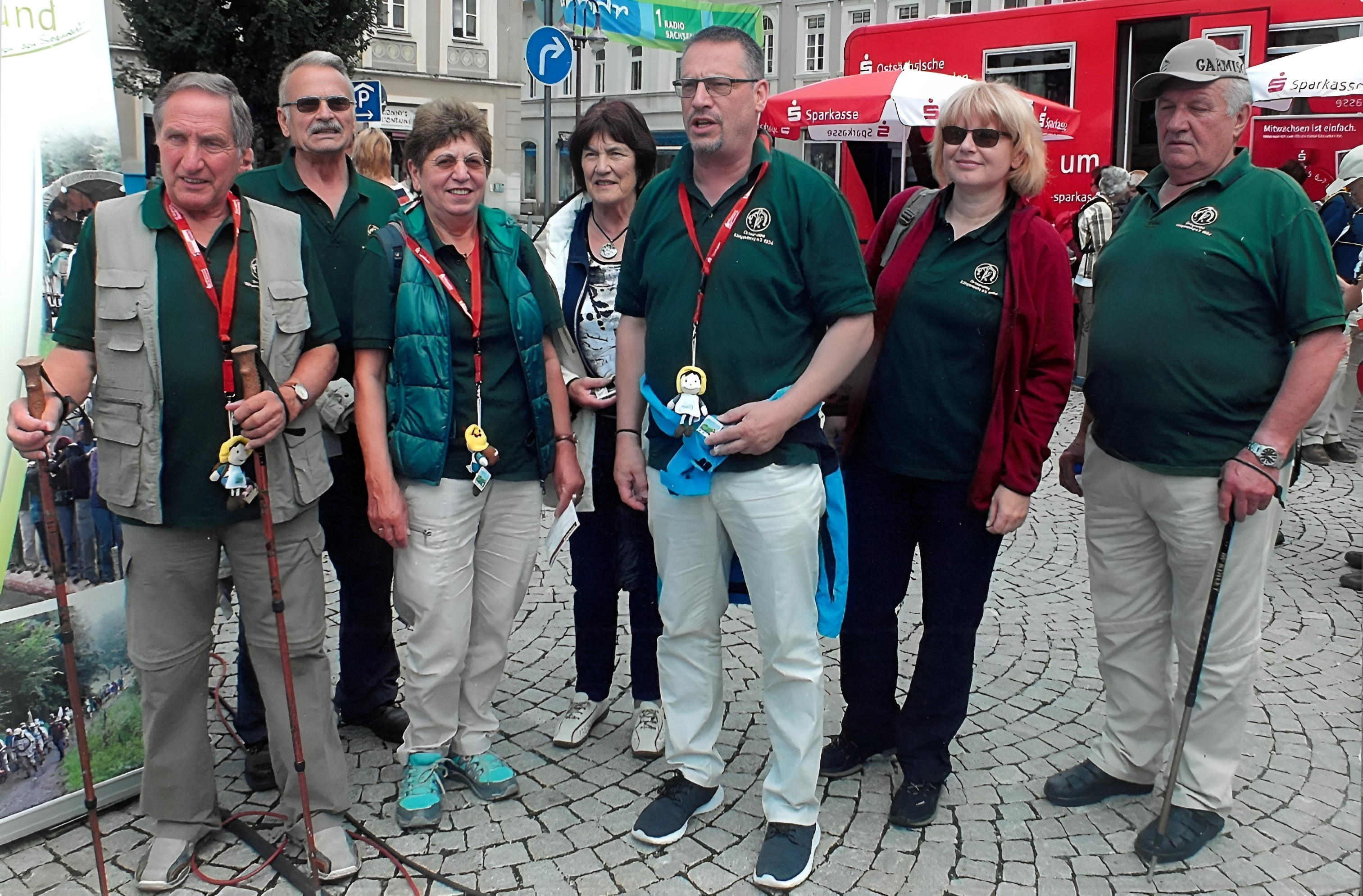 Jürgen Kühnel, Ernst Hummel, Roswitha Kühnel, Margot Hummel, Norman Mayer, Christel Orzikowski und Hans Fischer
