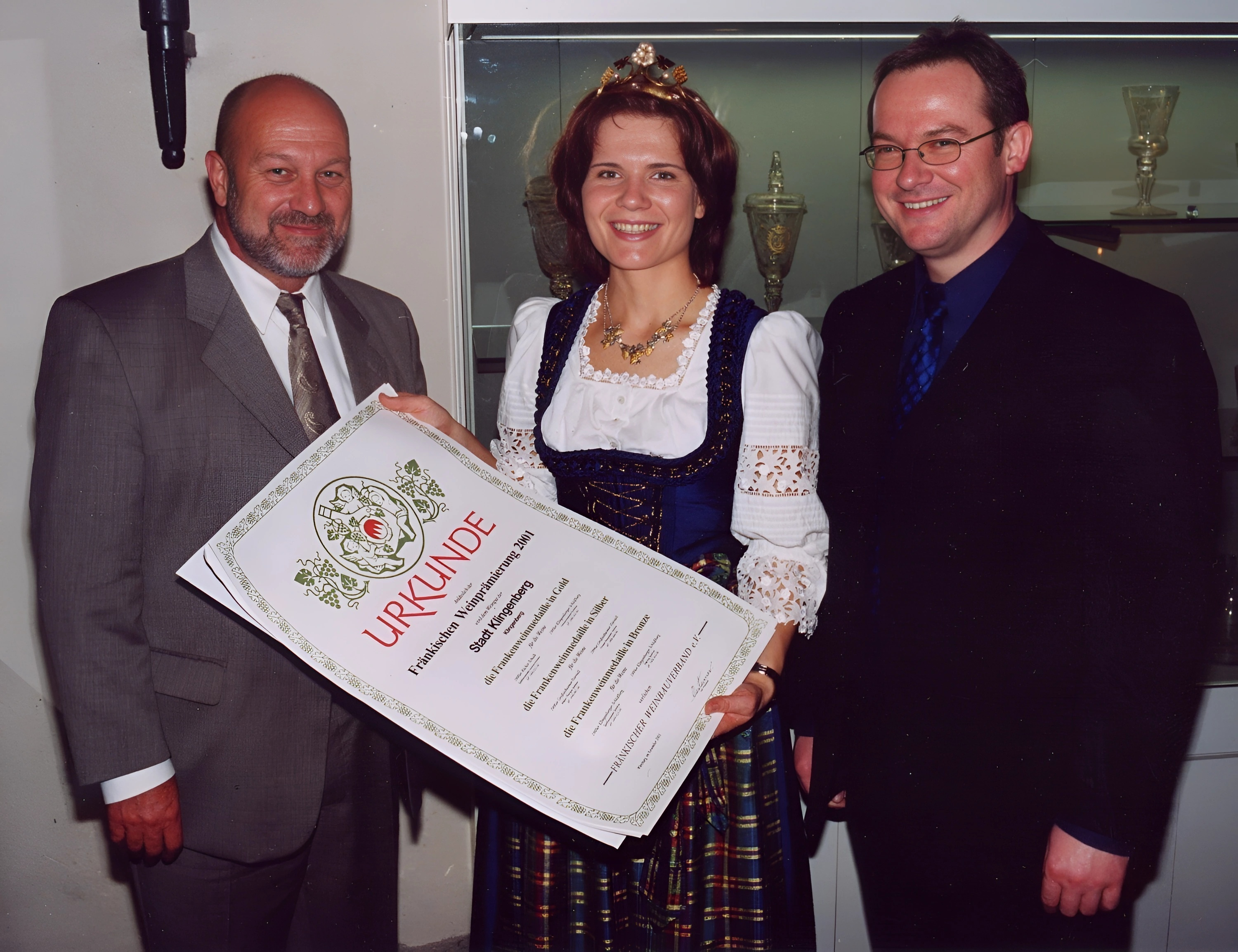 Weinprämierung om Jahr 2001