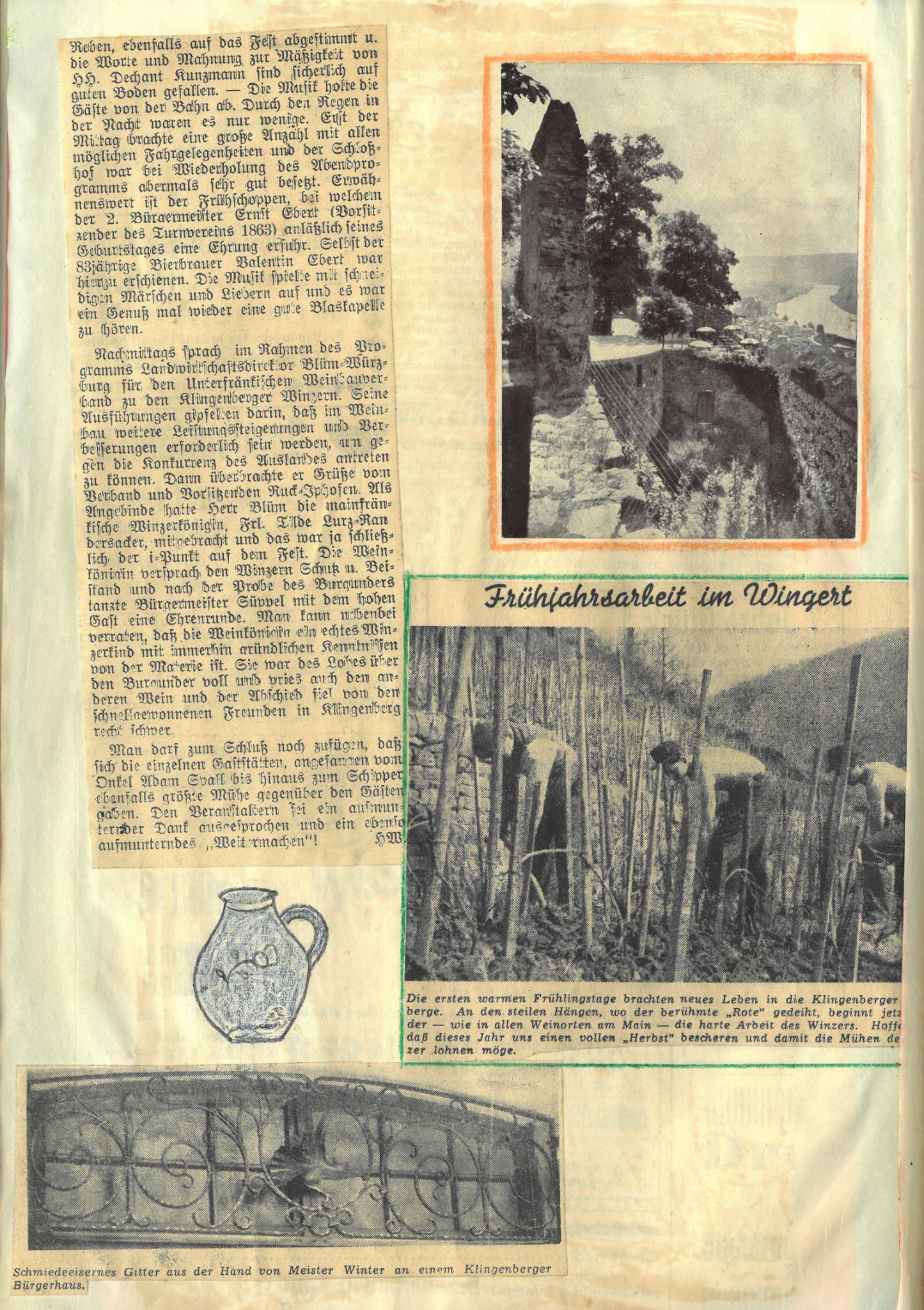 Fortsetzung Zeitungsbericht zum Klingenberger Winzerfest 1950