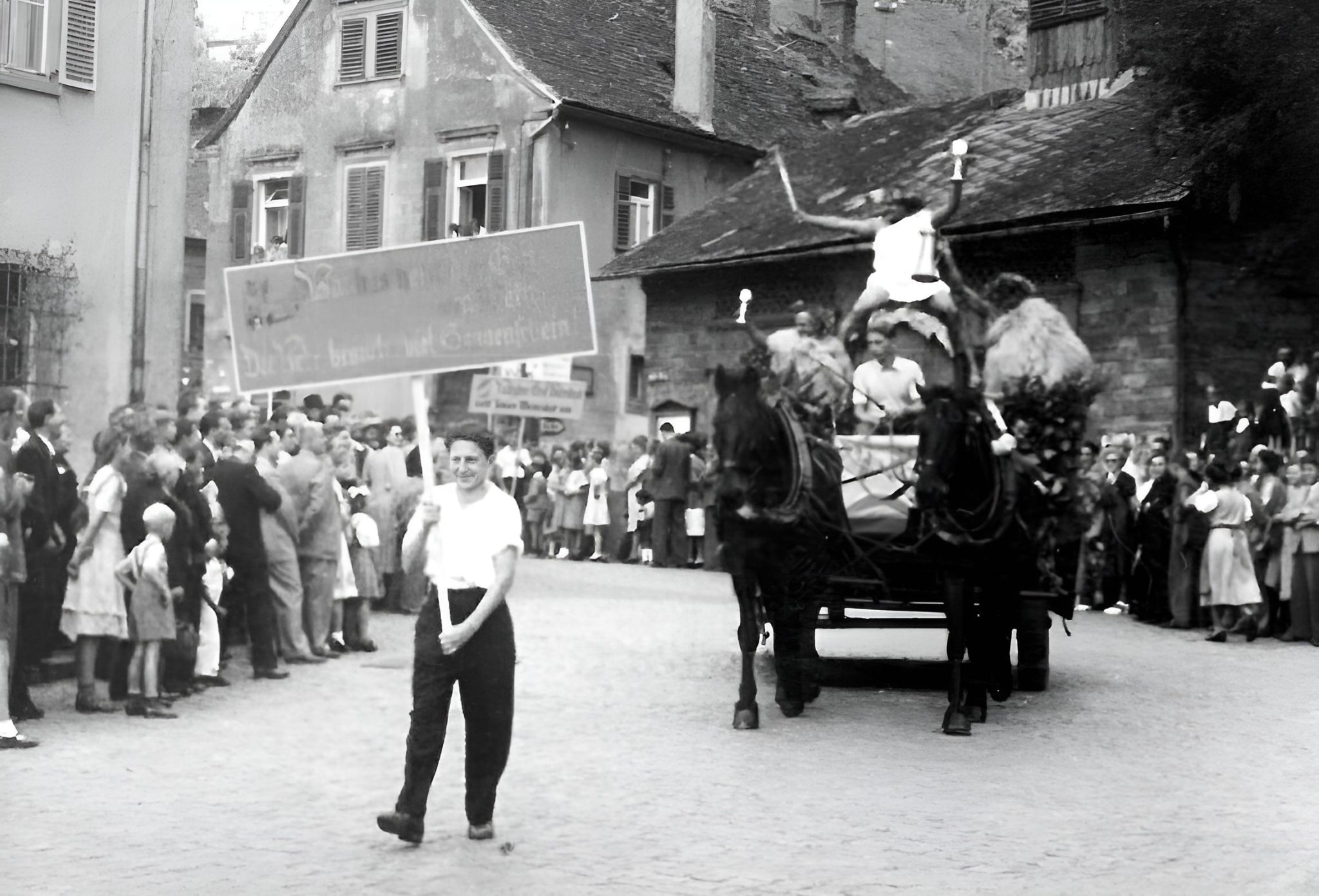 Festzug zum Klingenberger Winzerfest 1951