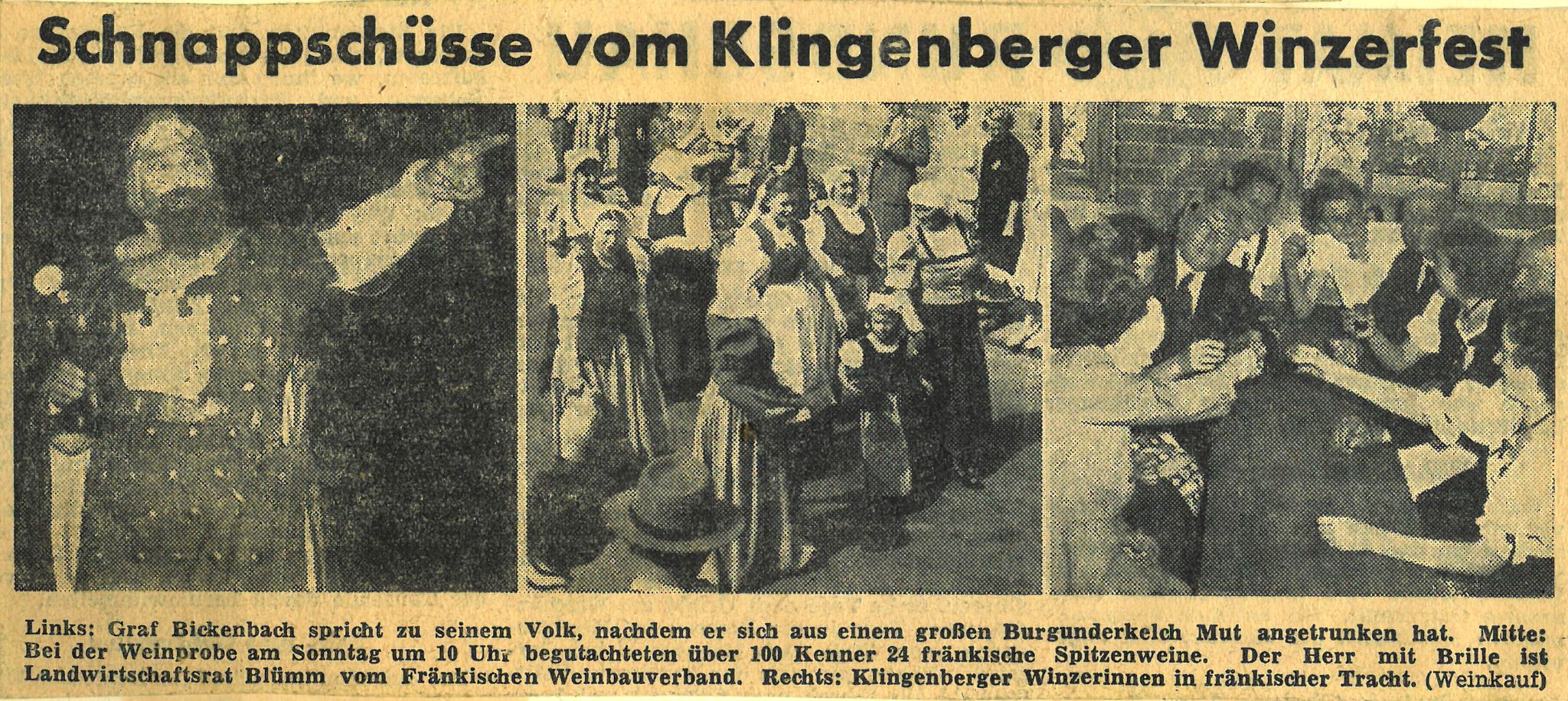 Zeitungsbericht "Schnappschüsse