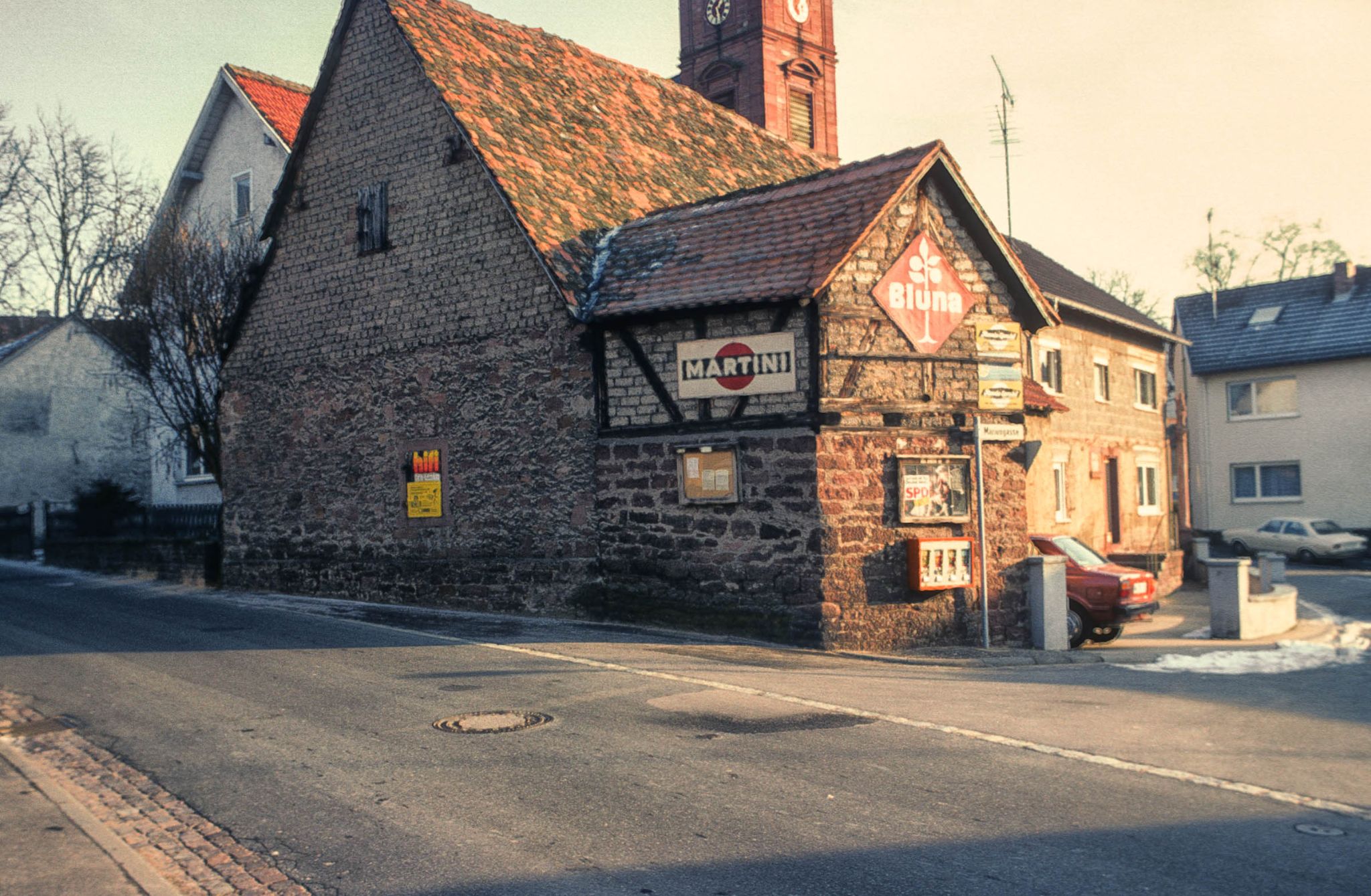 Die "Röllfelder Dorfmitte" Ende der 1970er Jahre