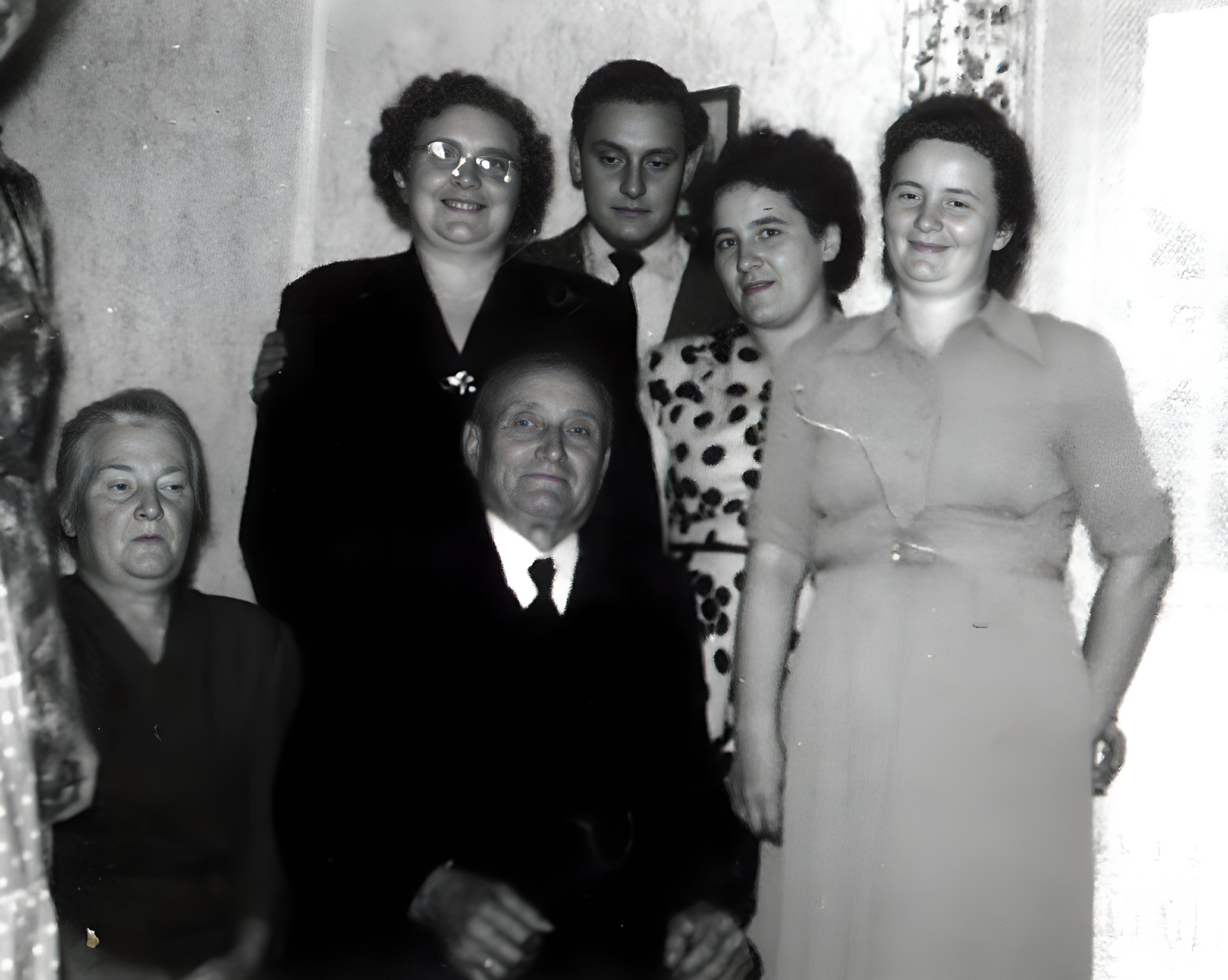 Gruppenfoto am 80. Geburtstag von August Wengerter am 28.08.1960