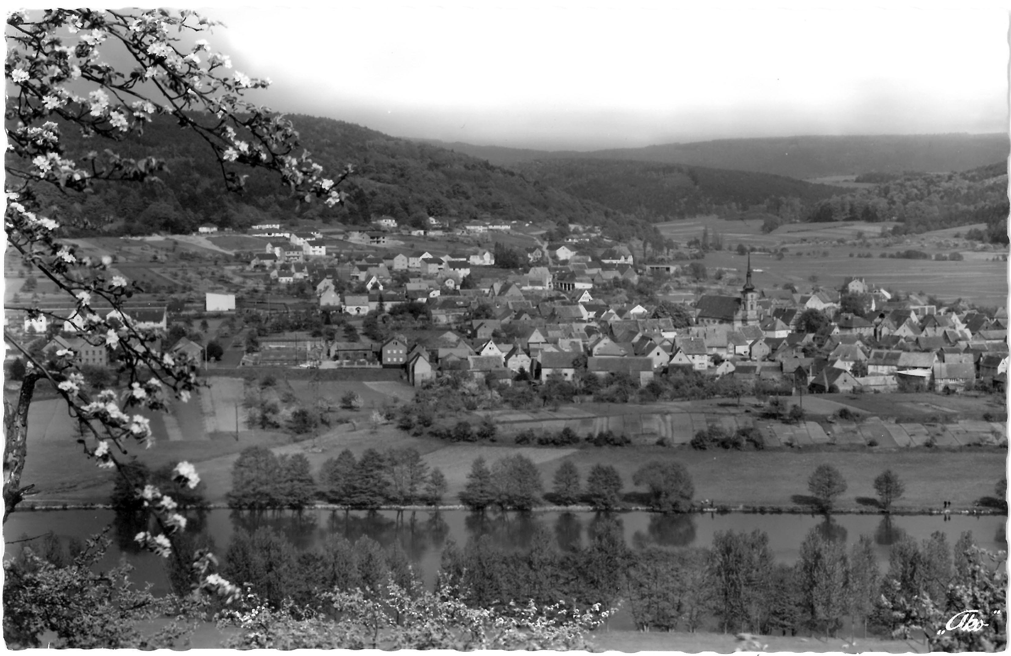 Gesamtansicht von Westen um 1950