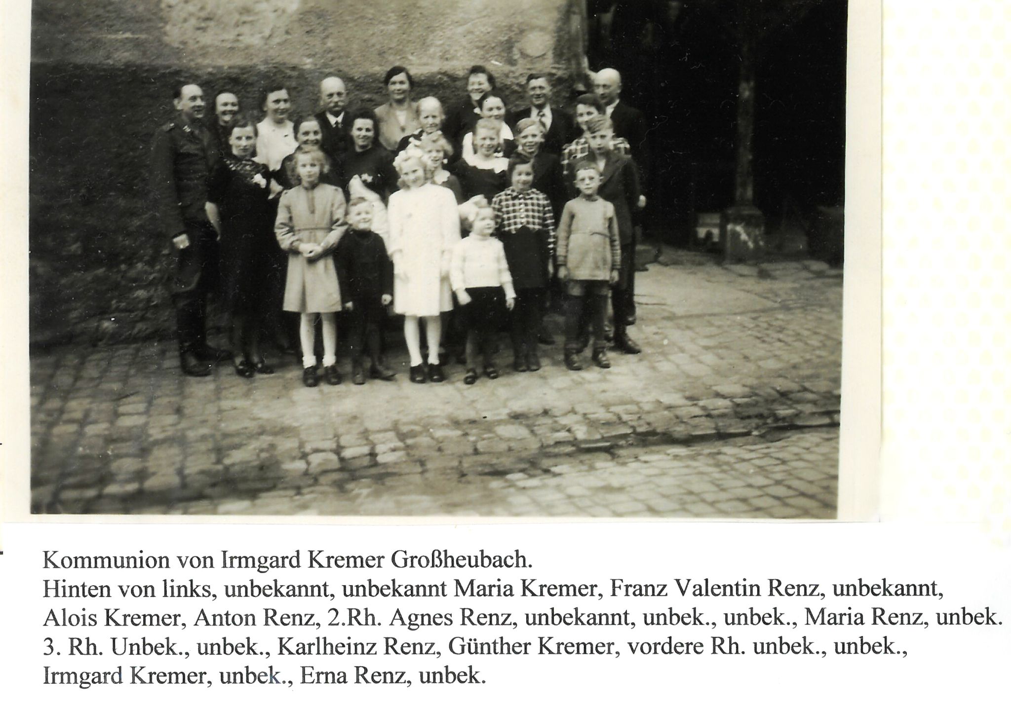 Kommunionfeier von Irmgard Kremer, Großheubach