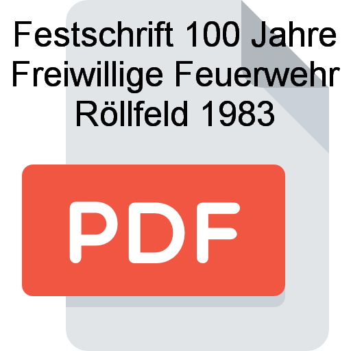Z Festschrift 100 Jahre Feuerwehr Roellfeld 1983